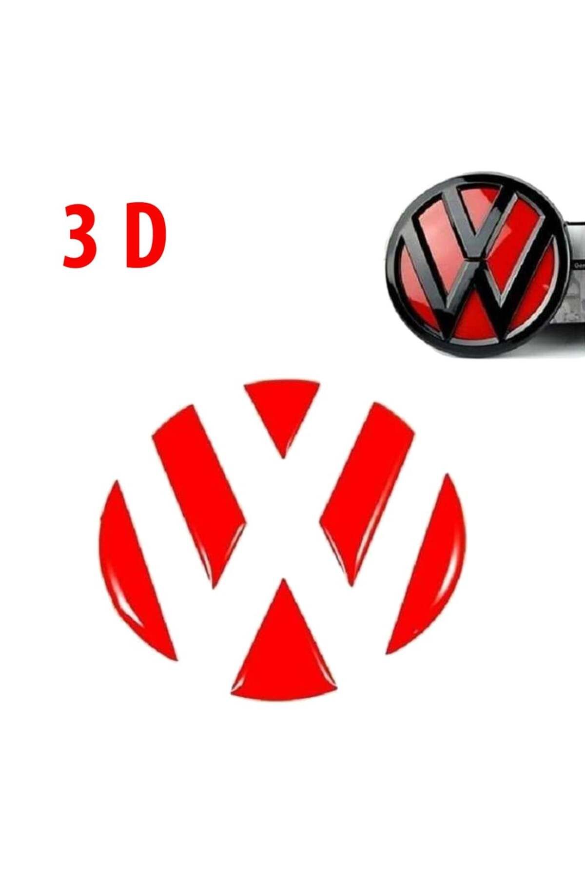 3M Volkswagen Kırmızı 3d Logo Arma Sticker