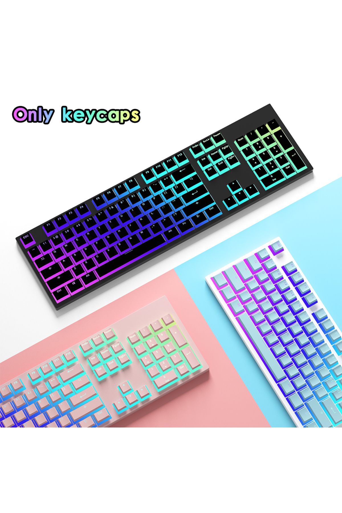 Romoral-PBT Keycaps 119 Keys OEM Profile Set Custom Keycap for Key Caps Pudding keycap For MX Switch Mech... 3