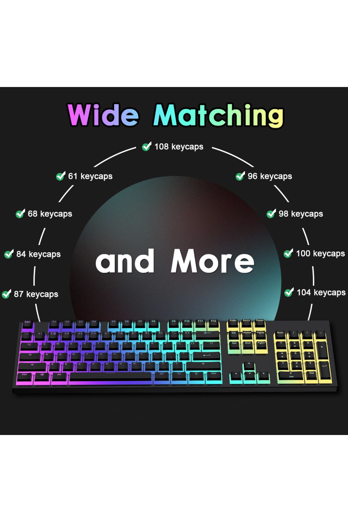 Romoral-PBT Keycaps 119 Keys OEM Profile Set Custom Keycap for Key Caps Pudding keycap For MX Switch Mech... 7
