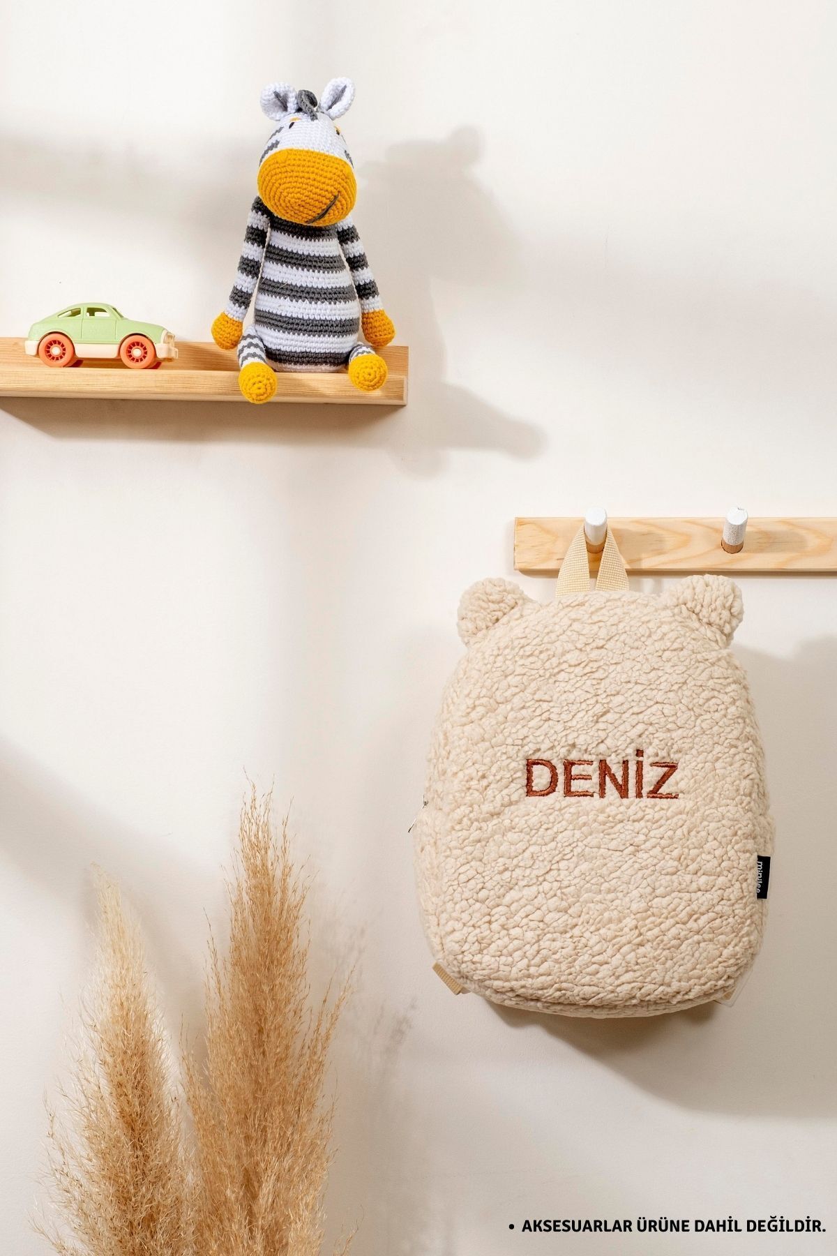 Minilee [istediğiniz Ismi Nakış Ile Yazıyoruz] - Bej Peluş 0-8 Yaş - Çocuk Anaokulu, Kreş Sırt Çantası fotoğrafı 3 (önizleme)