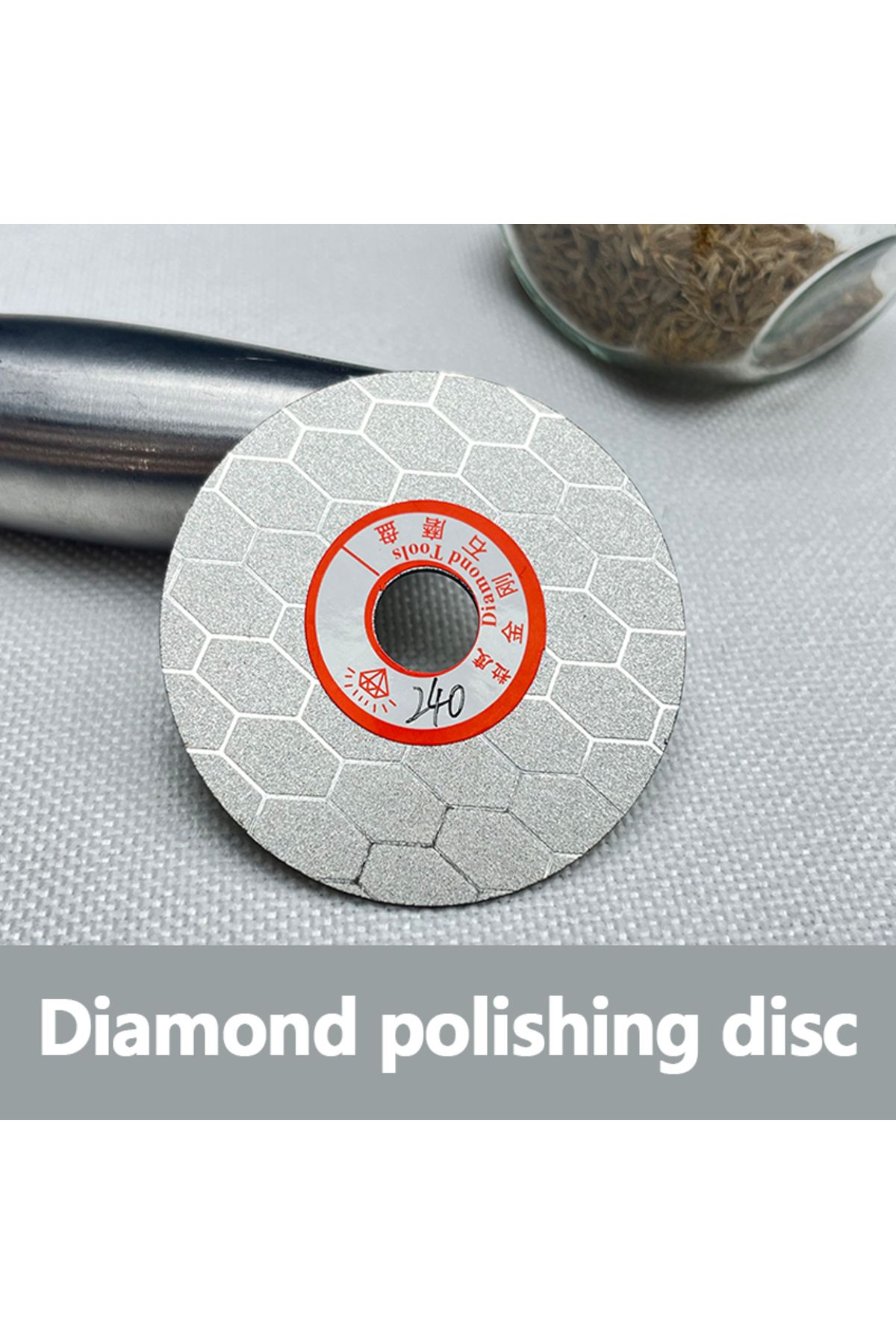 Choice-Diamond Coated Flat Lap Wheel Jewelry Grinding Polishing Disc Hole Diameter 12mm Outer Diameter 6... 3
