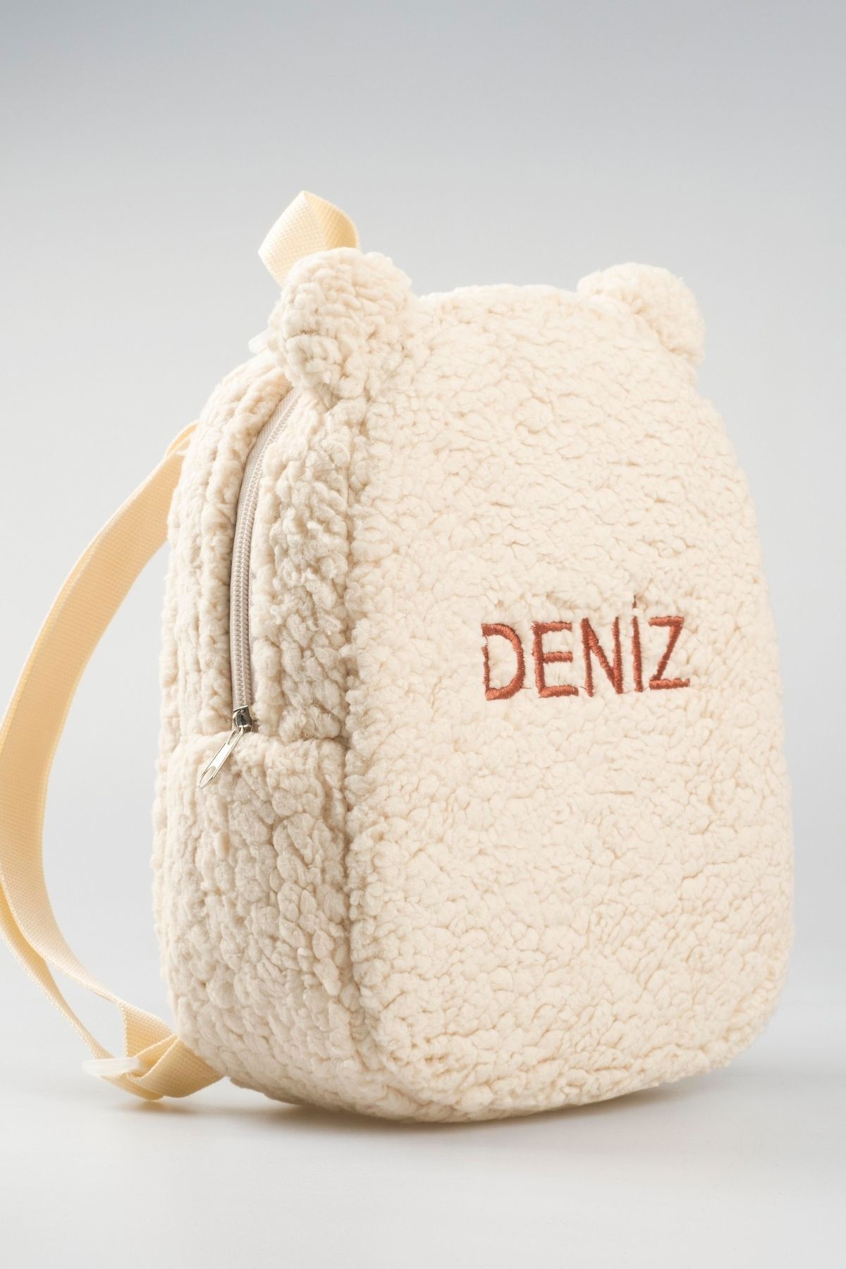 Minilee [istediğiniz Ismi Nakış Ile Yazıyoruz] - Bej Peluş 0-8 Yaş - Çocuk Anaokulu, Kreş Sırt Çantası fotoğrafı 5 (önizleme)