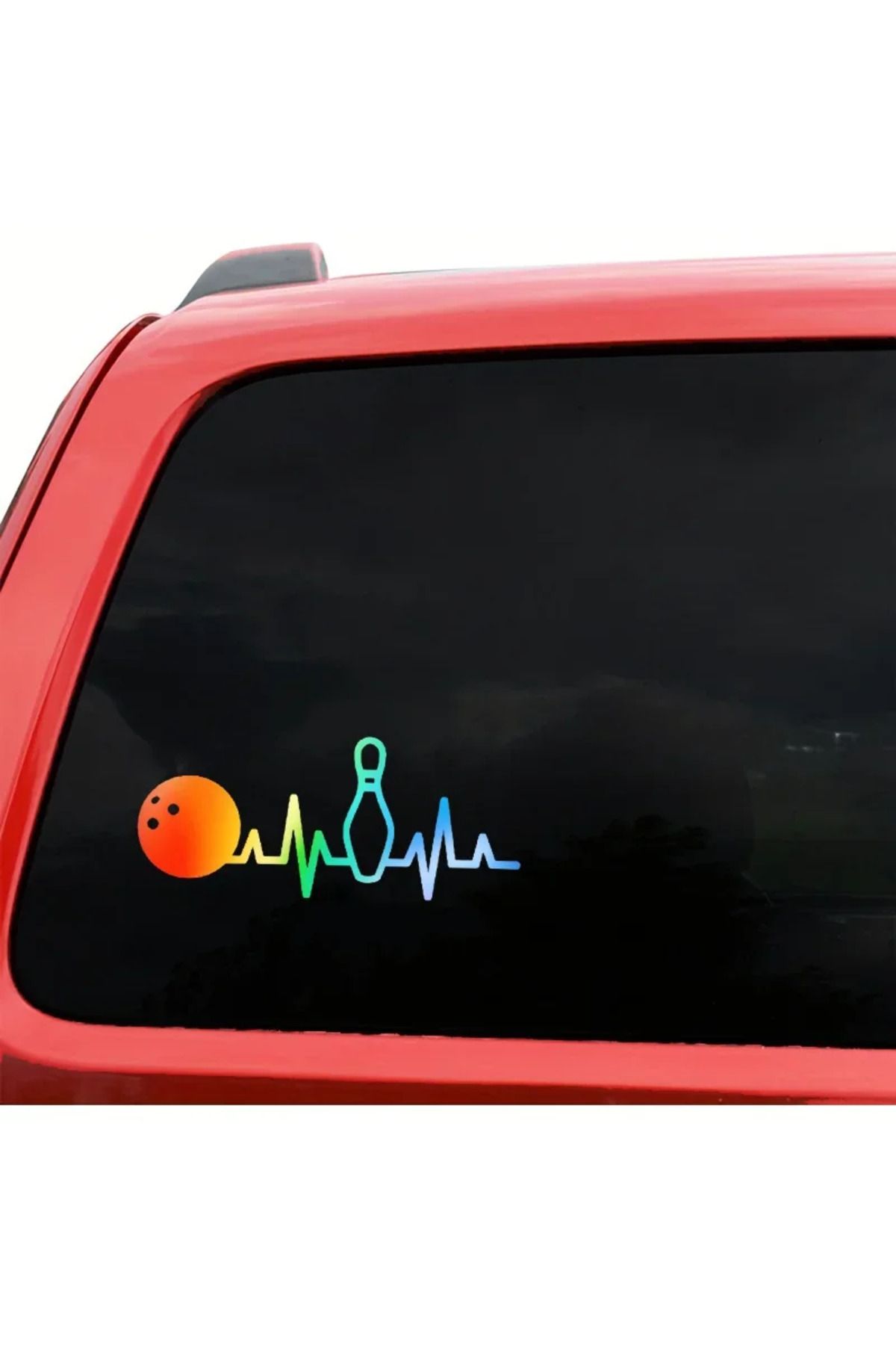 Choice-Bowling Heartbeat Reflective Car Stickers Auto Window Bumper Vinyl Decals Waterproof Decal Creati... 4