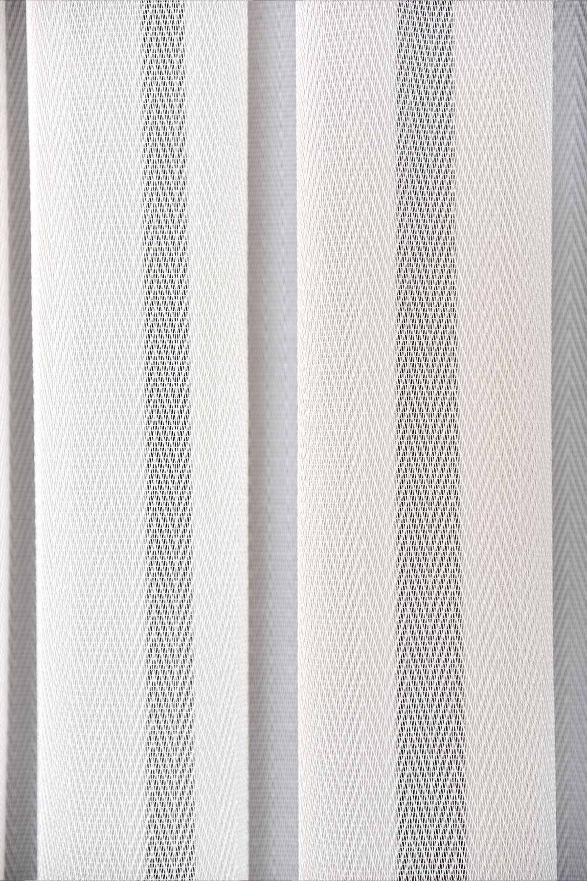 Setekshome-Prt-903 Cortina de tul 1x3 - Model simplu în zig-zag, primul Calitate Off White 3