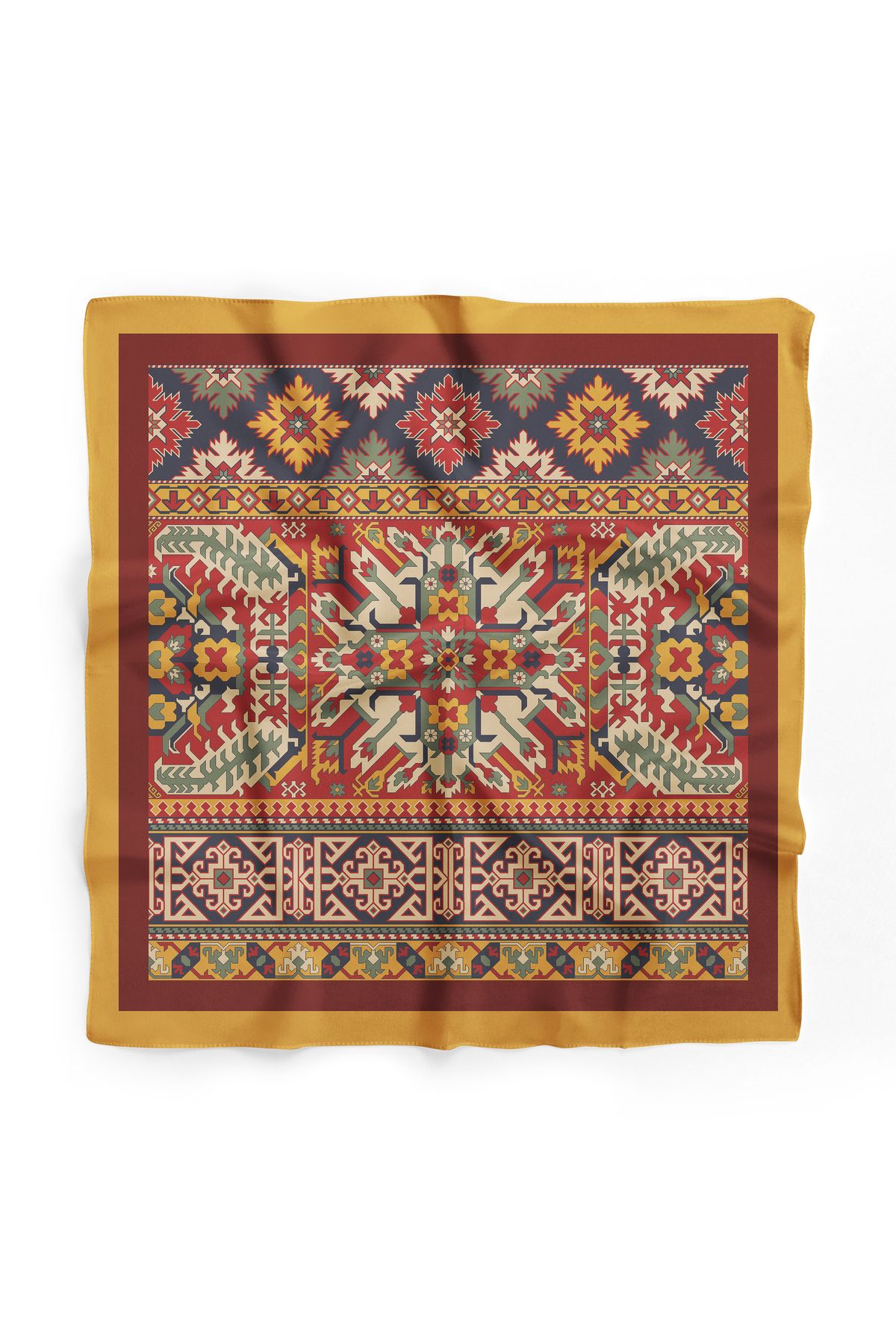 Modabutik-70X70 Ethnic Patterned Scarf Bandana - Dg2383_22 2