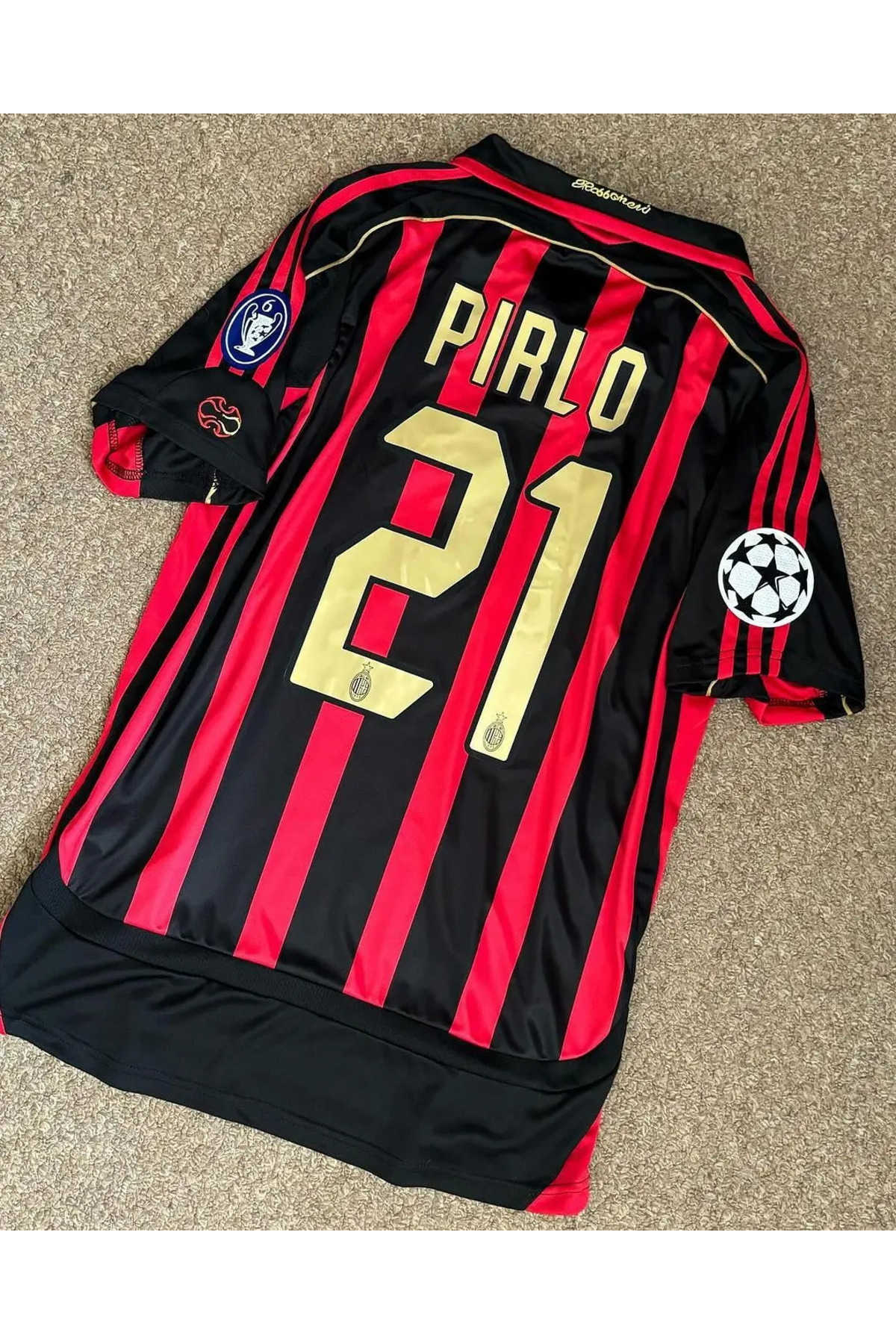 kombinezyum Milan Özel Tasarım PİRLO 21 Retro Forma Kırmızı/siyah