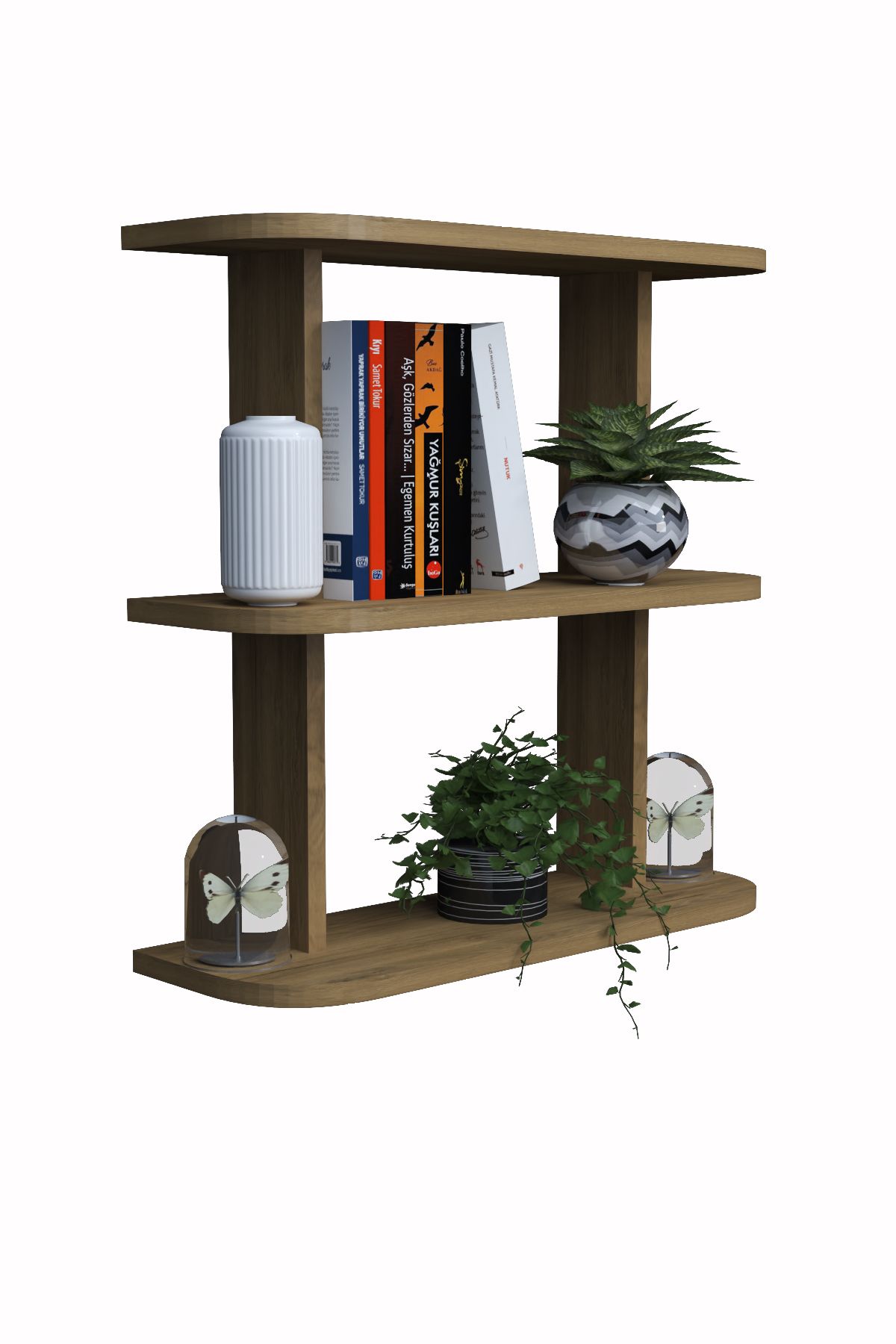moka park avm-2-Shelf Wall Mounted Rectangular Multi-Purpose Wall Shelf 3