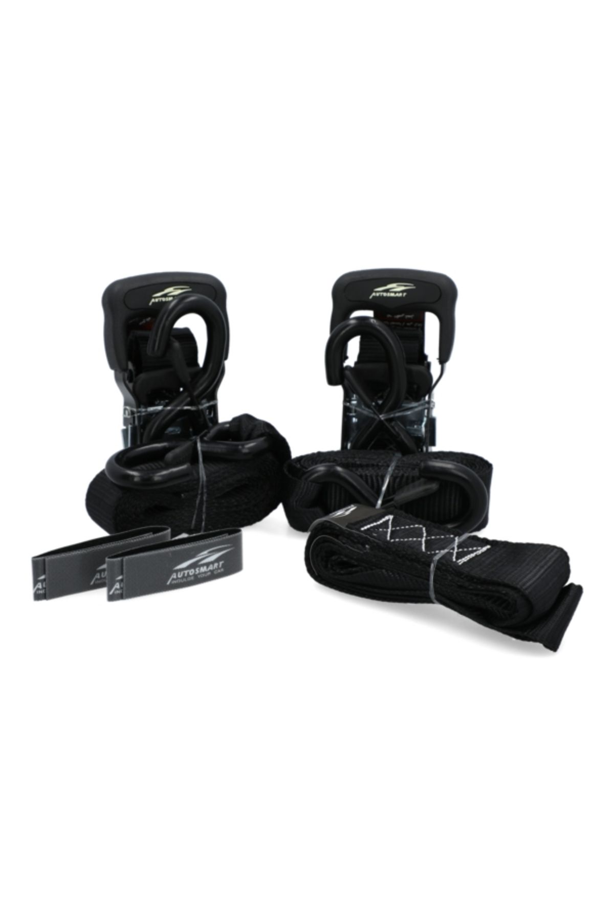 AUTOSMART-2-Piece Durable Soft Loop Ratchet Strap Set 1.5inch x 8ft 3