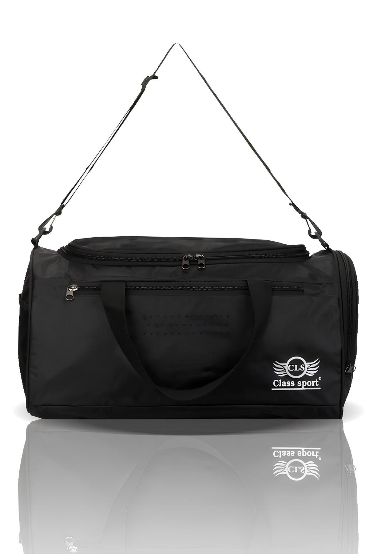 AVCA  Unisex Önü cepli Uzun Askılı Ayakkabı Bölmeli Geniş Hacimli Gym Fitness Spor Çantası Kabin Boy - Görsel 3