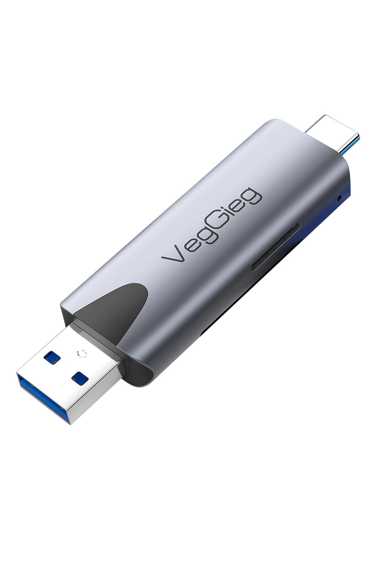 Veggieg Type-c Ve Usb 3.0 Sd-microsd Tf Kart Okuyucu