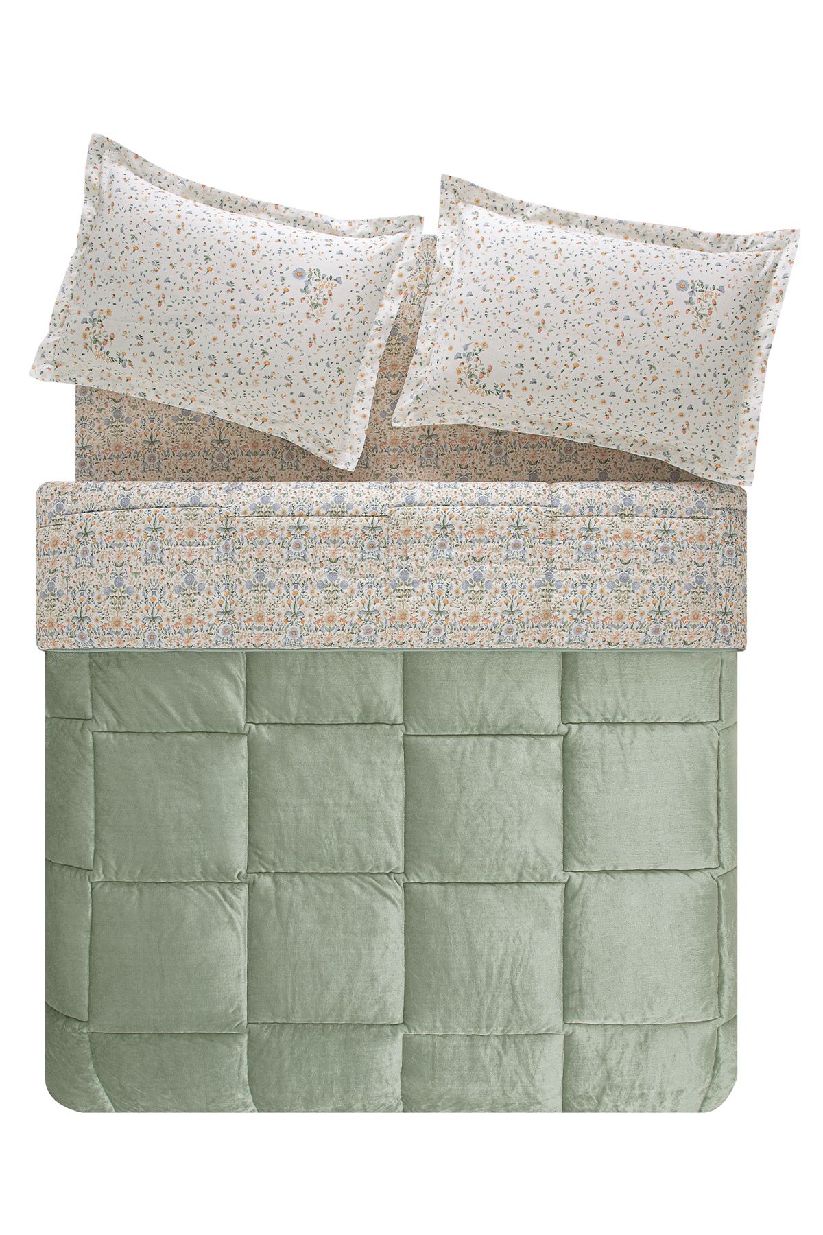 Puffy-Alyson Double Threefy Sleeping Set - Green 4