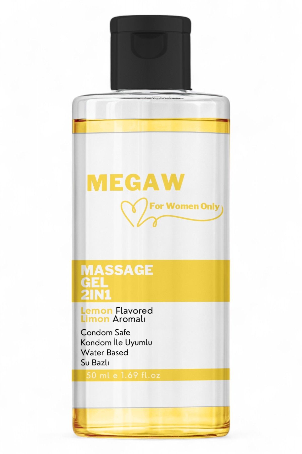 megaw 50 ml Limon Aromalı Kayganlaştırıcı Jel - Uzun Süreli Konfor & Su Bazlı