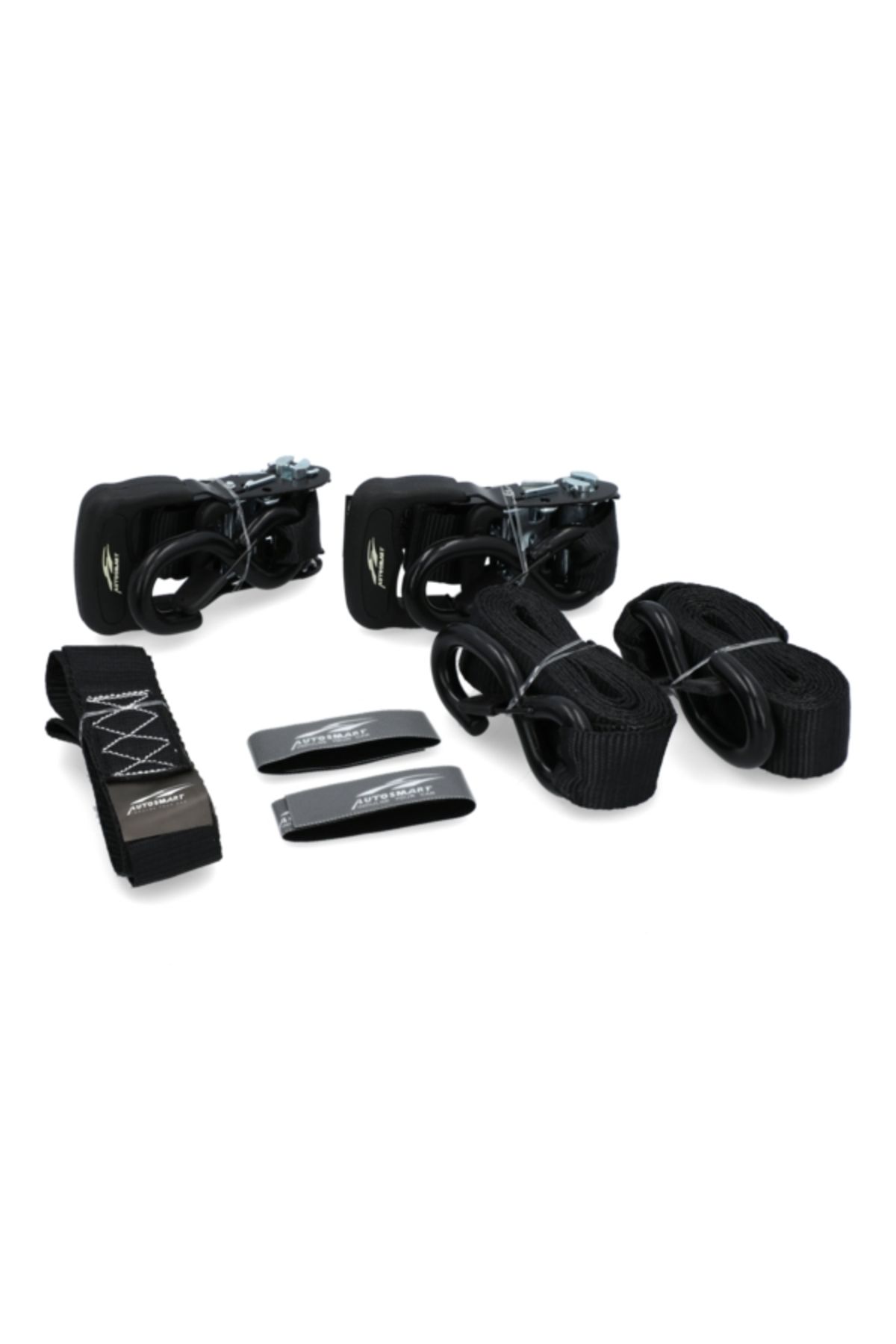 AUTOSMART-2-Piece Durable Soft Loop Ratchet Strap Set 1.5inch x 8ft 1