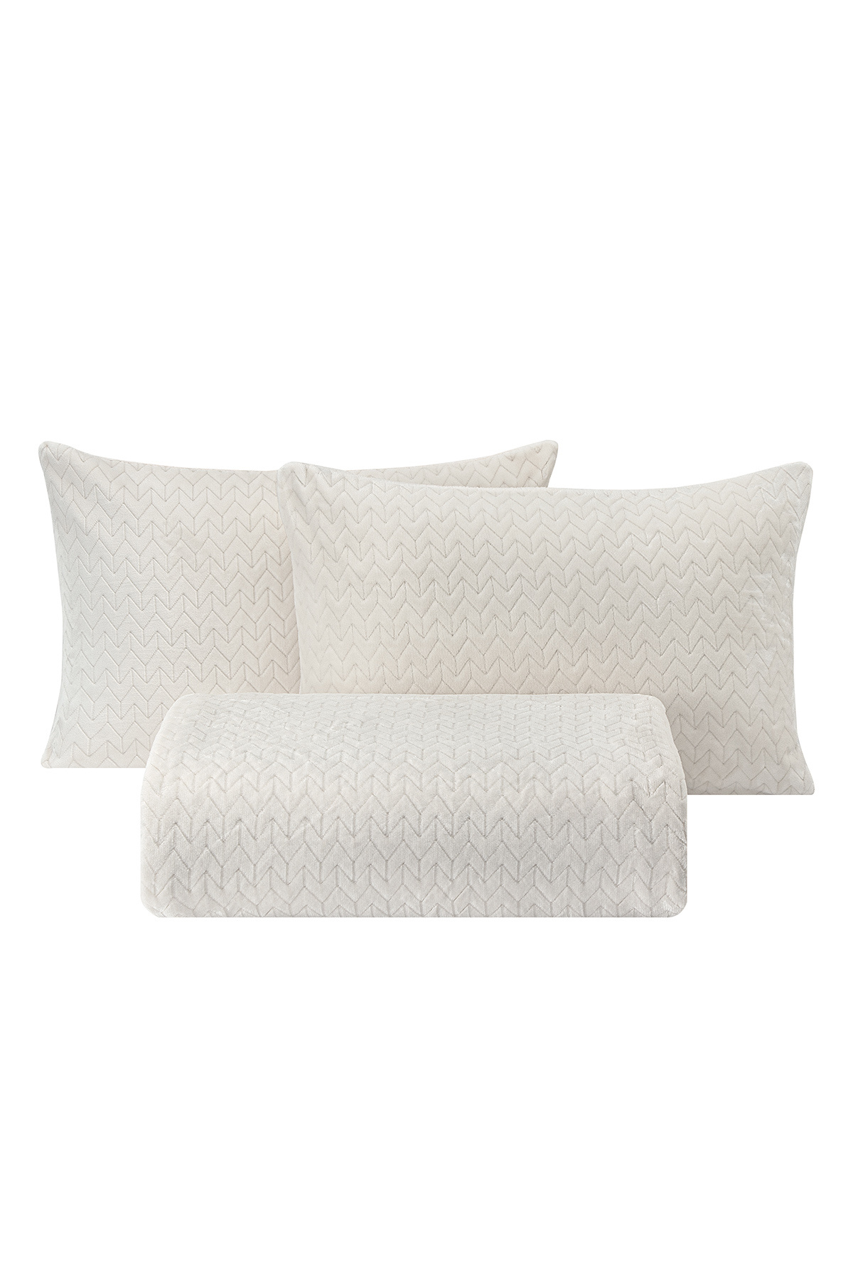 Puffy-Lines Double Bedspread Set - Champagne 4