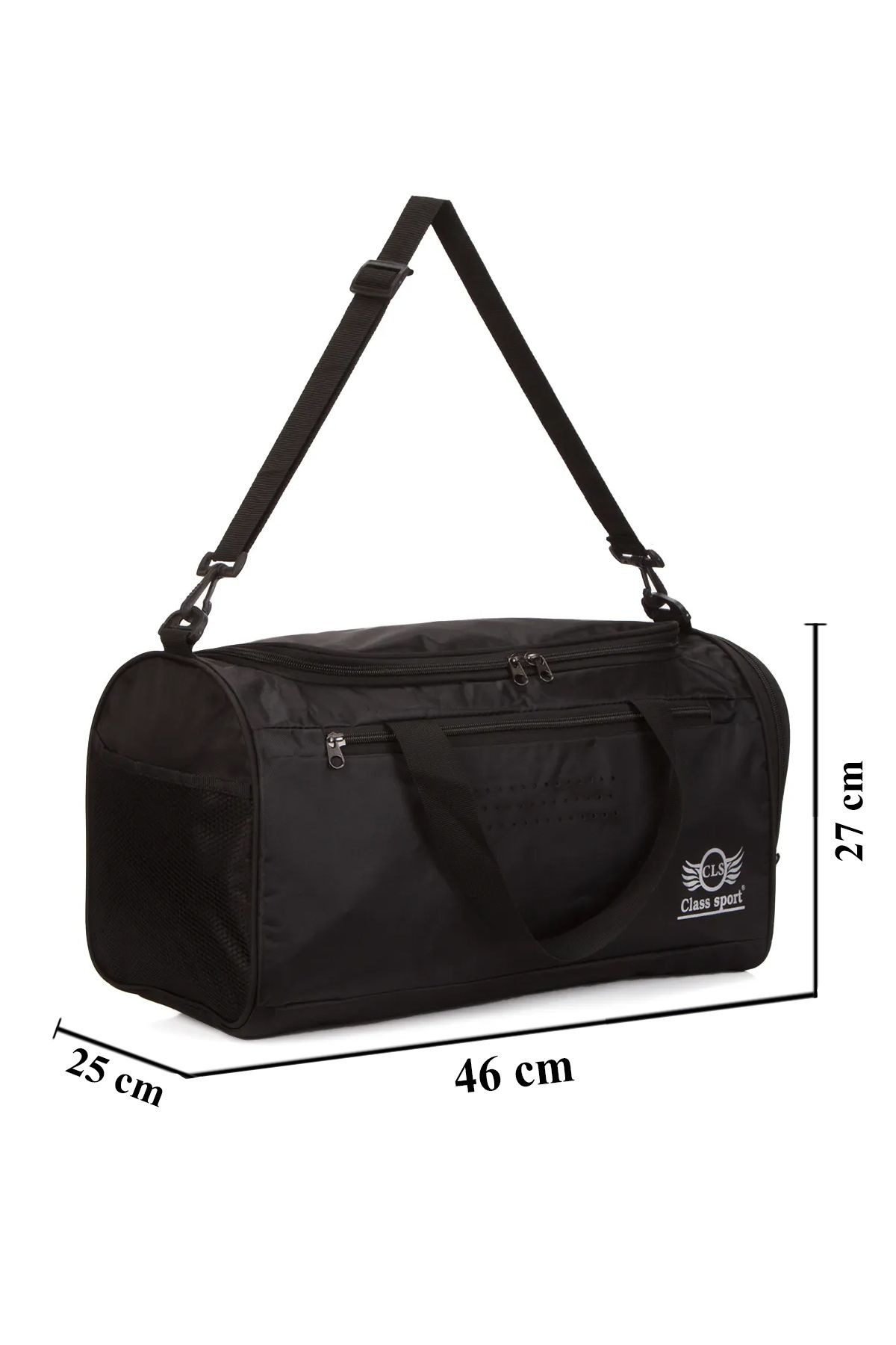 AVCA  Unisex Önü cepli Uzun Askılı Ayakkabı Bölmeli Geniş Hacimli Gym Fitness Spor Çantası Kabin Boy - Görsel 5