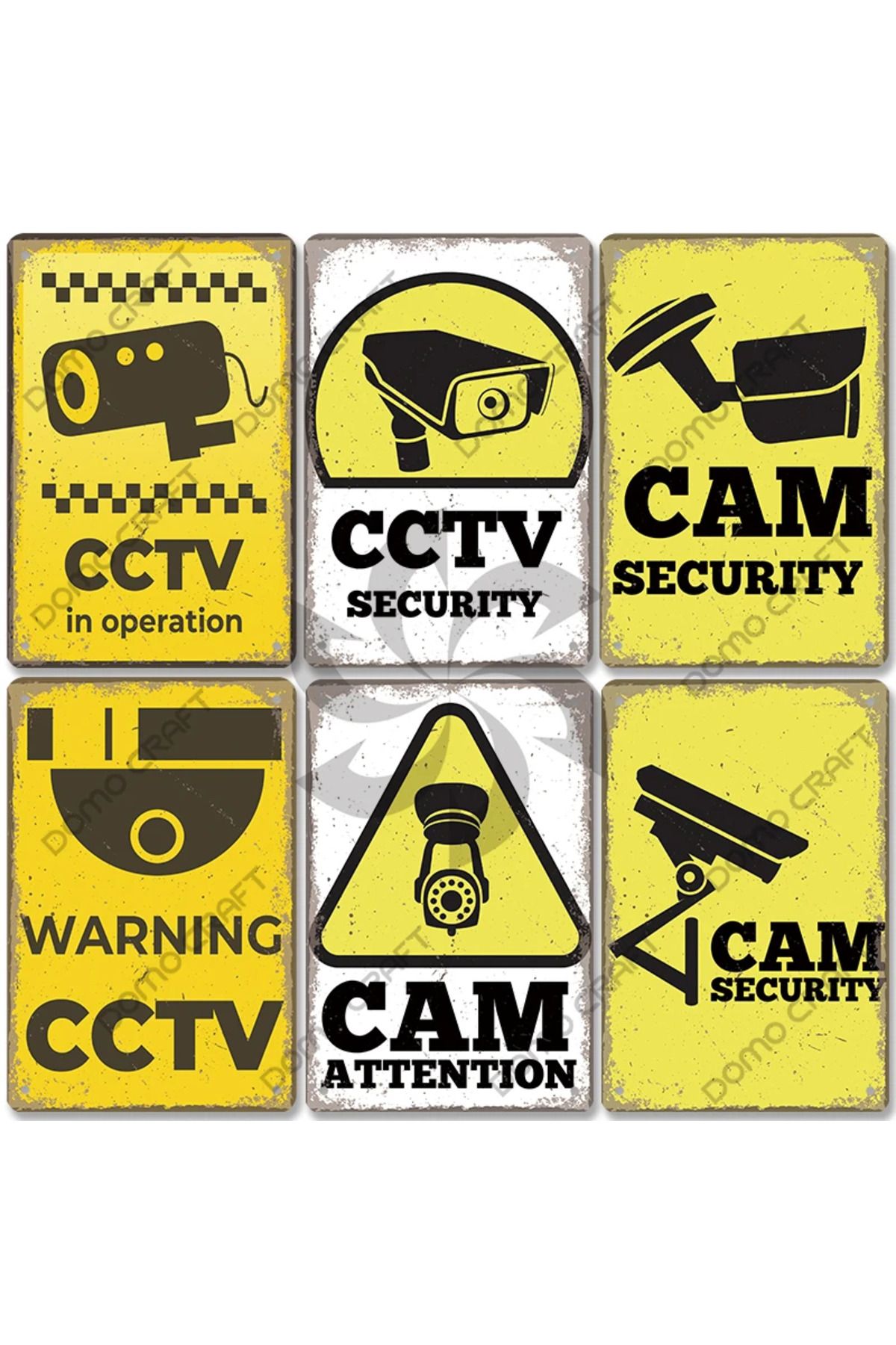 Choice-Retro CCTV Warning Poster Metal Plate 24 Hours Video Security Camera Metal Tin Signs Shop Bar Liv... 3