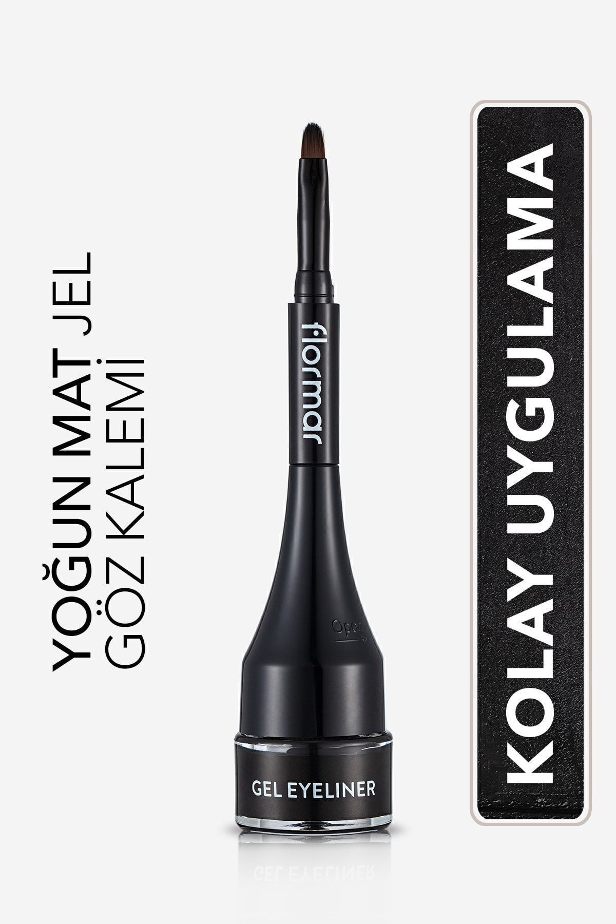 Flormar Özel Fırça Başlıklı Yoğun Pigmentli Mat Jel Eyeliner-gel Eyeliner-001 Gel BlackNATUL NB 868