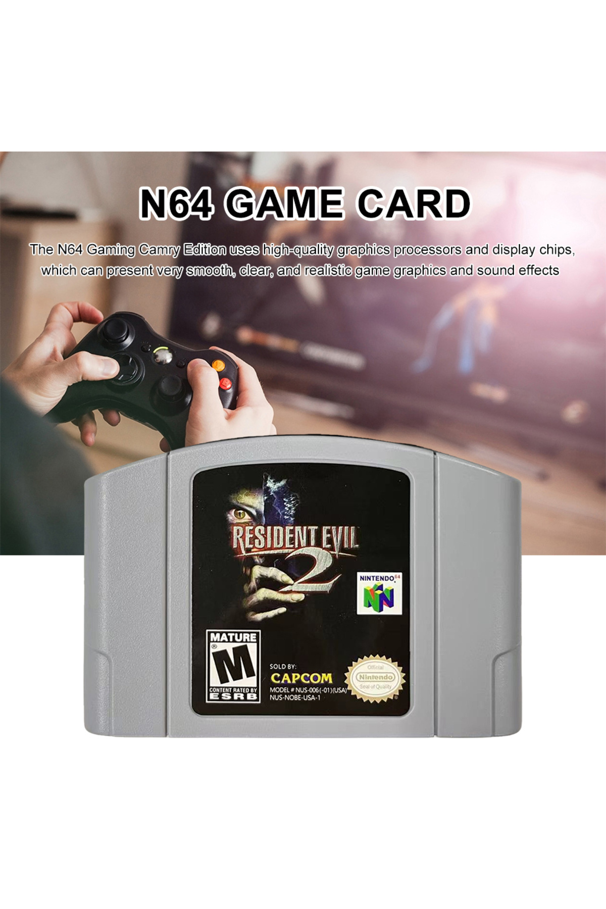 Choice-N64 Game Card Series USA Version Resident Evil 2 RPG Cosplay Resident Evil Games Animation NTSC T... 1