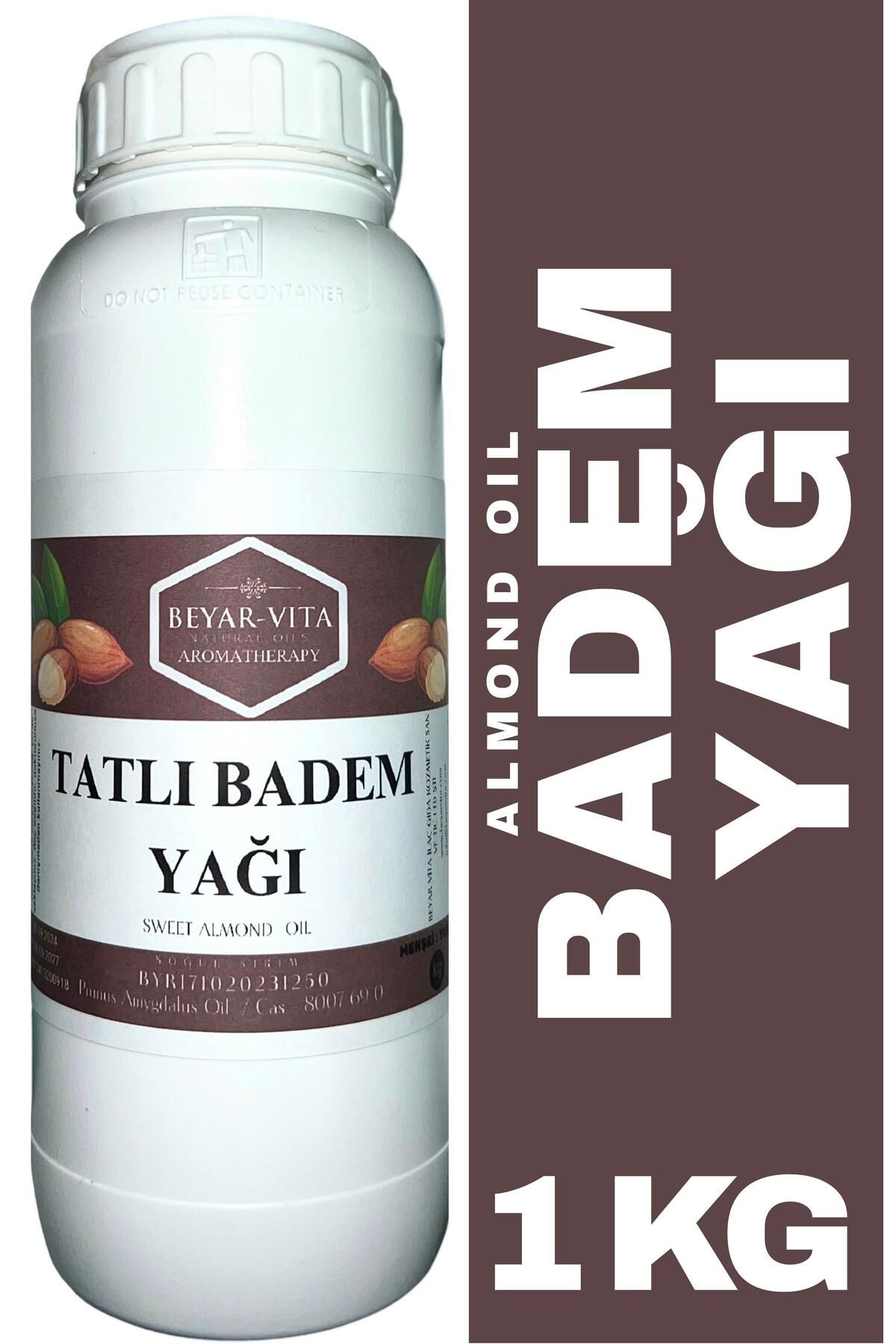 BEYARVİTA Tatlı Badem Yağı 1 Kg , Sweet Almond Oil