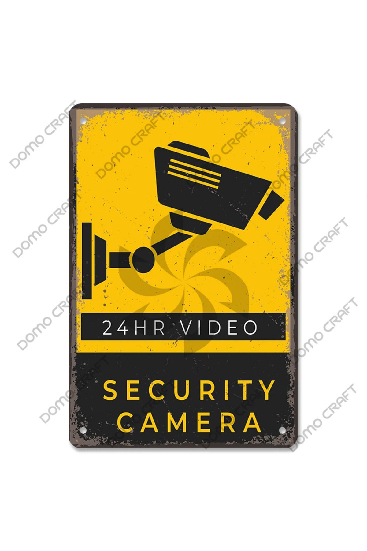 Choice-Retro CCTV Warning Poster Metal Plate 24 Hours Video Security Camera Metal Tin Signs Shop Bar Liv... 1