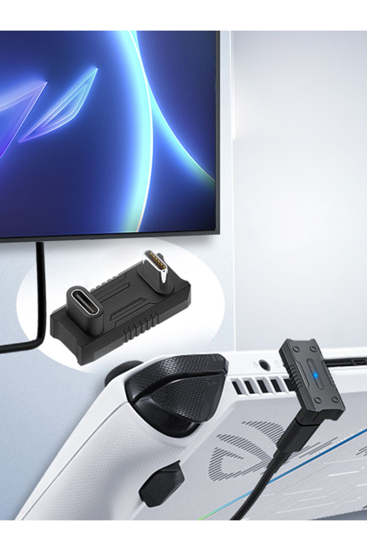 APWIKOGER-For ASUS Rog Ally Usb C Male To Female Adapter Connector PD140W 20Gbps 8K@60Hz USB Type C Adapter... 8