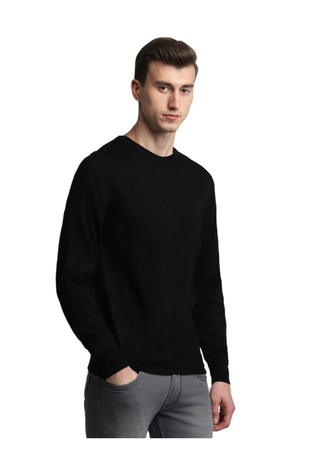 Dennis Lingo By Styli-Round Neck Slim Fit Sweater 3