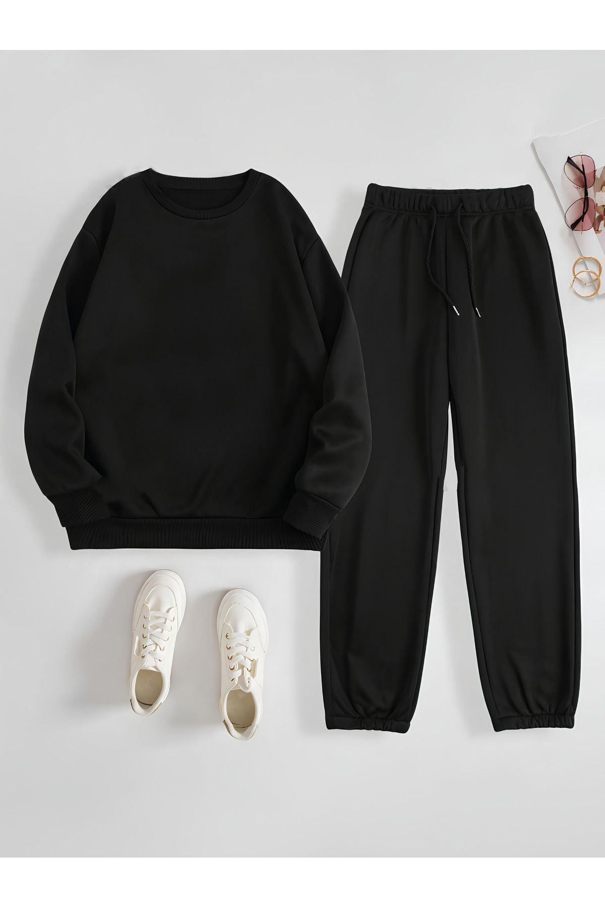 Revasser-Unisex, femei/bărbați, uni, bumbac imprimat personalizat, hanorac supradimensionat pentru jogger, set de jos și de sus 1
