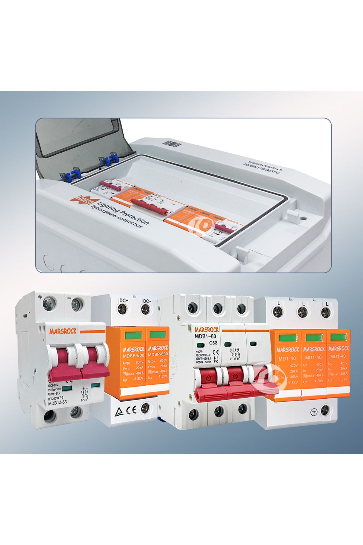 MARS ROCK-63A Overload Protector Wind 3 Phase AC 400V Circuit Breaker Electrical MCB 3 Pole 5