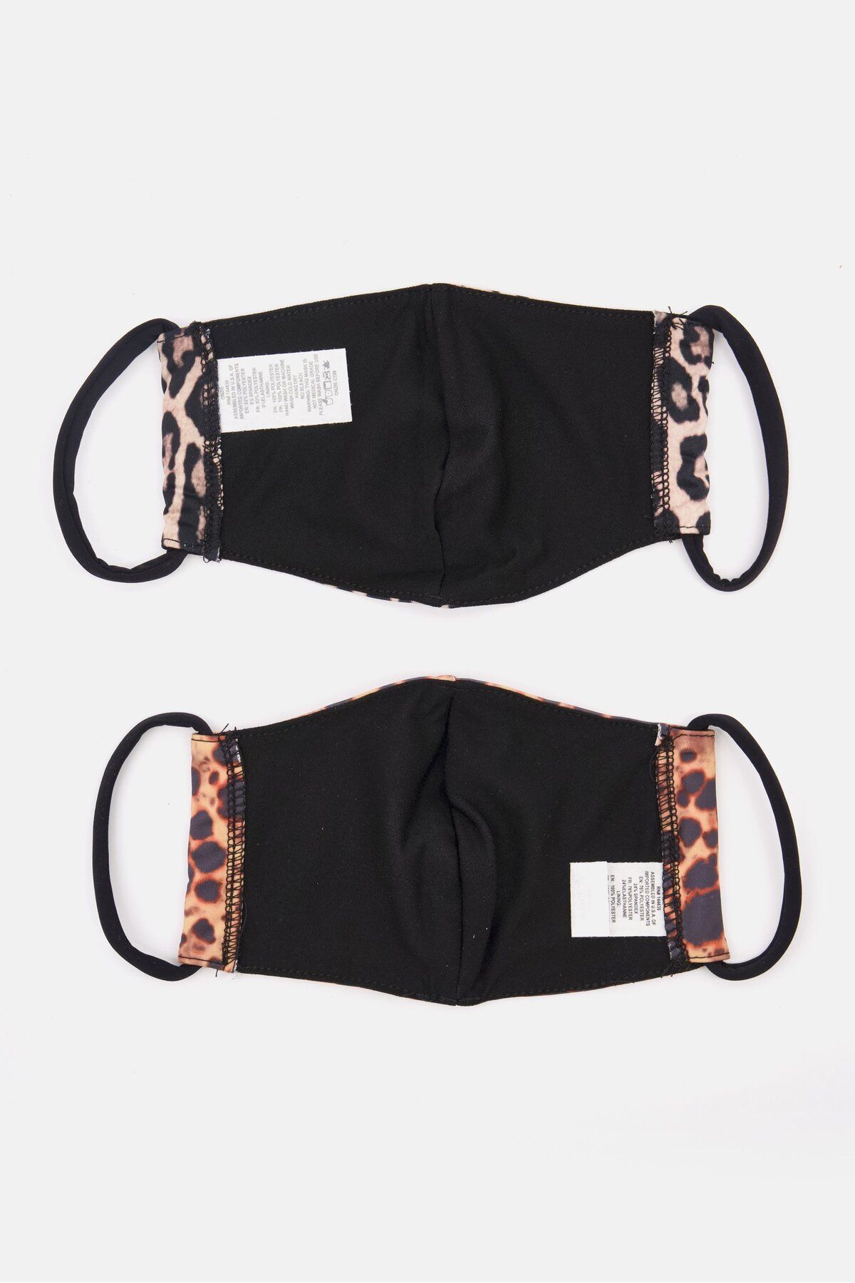 Onzie-2 Pieces Leopard Face Masks 28 L x 11 H cm, Brown Combo 2