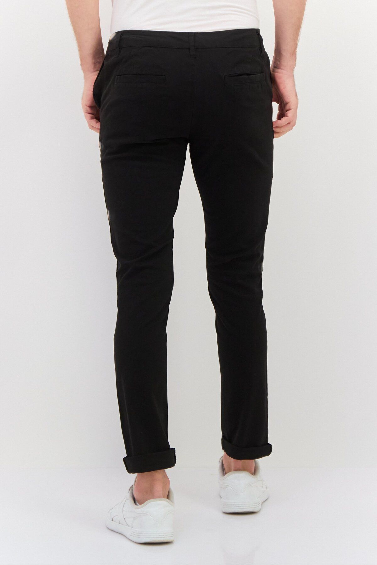 Asos Design-Men 2 Pack Skinny Fit Solid Chino Pants, Black 4