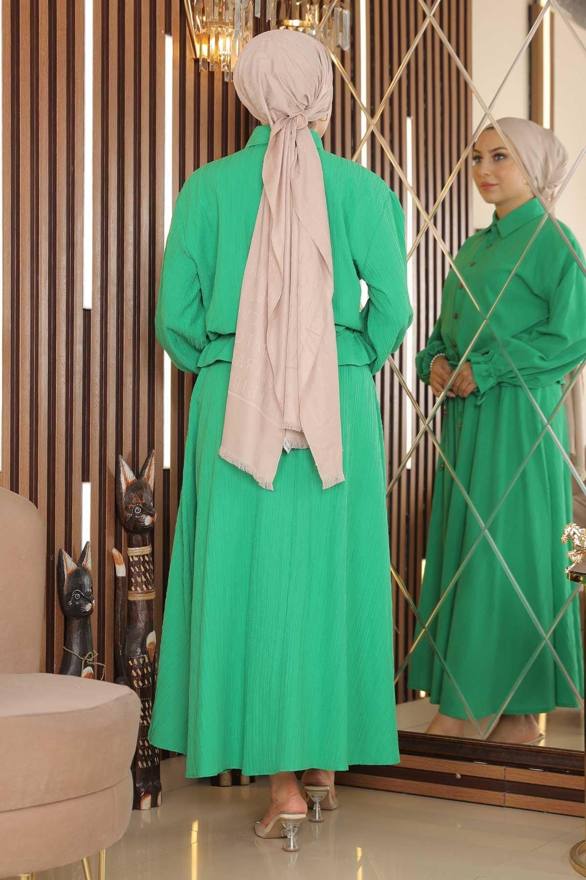 Modamihram-Košile Sukně Suit Green 19146 5