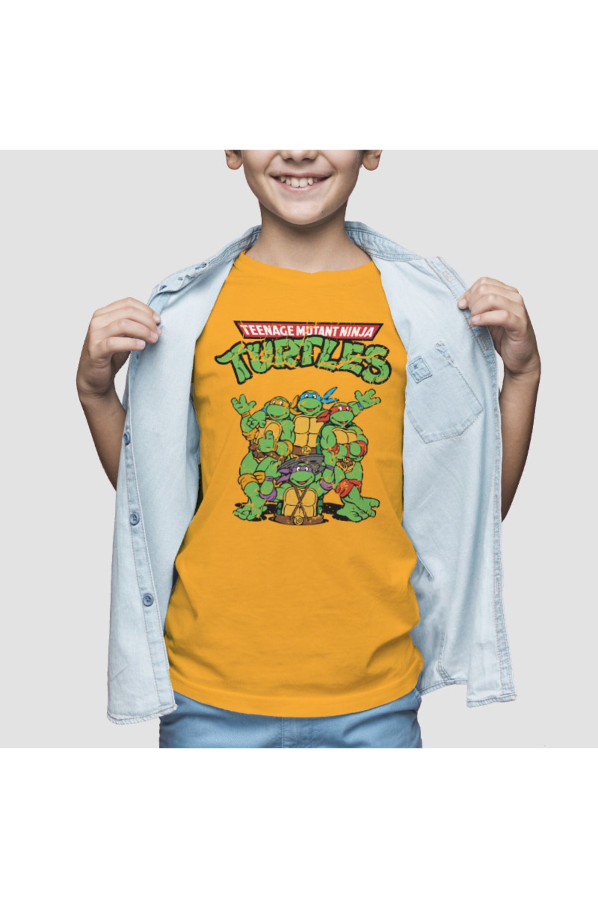 Built By Crazy-تي شيرت للأطفال بشعار Ninja Turtles Group للجنسين 4