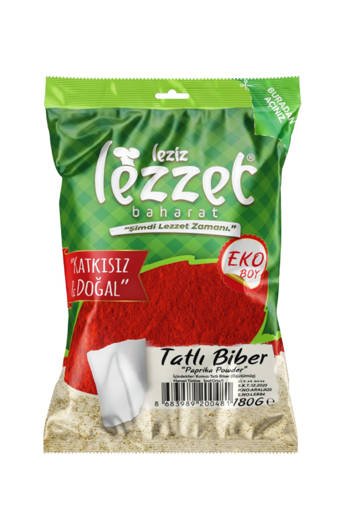 Leziz Lezzet Tatlı Biber 180 G