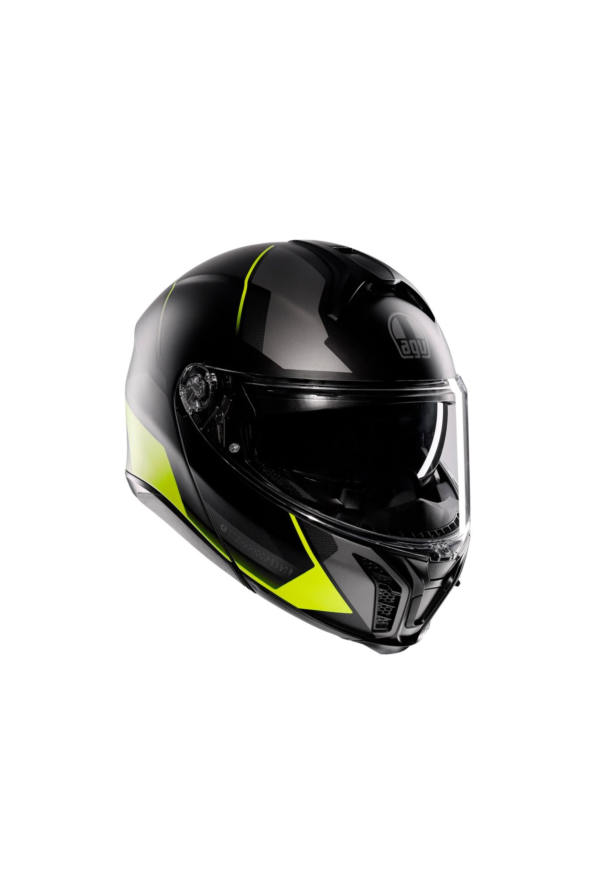 AGV-Tourmodular Mlt Perception - Matt Blk Ylw Fluo, Chin Extension Helmet 1