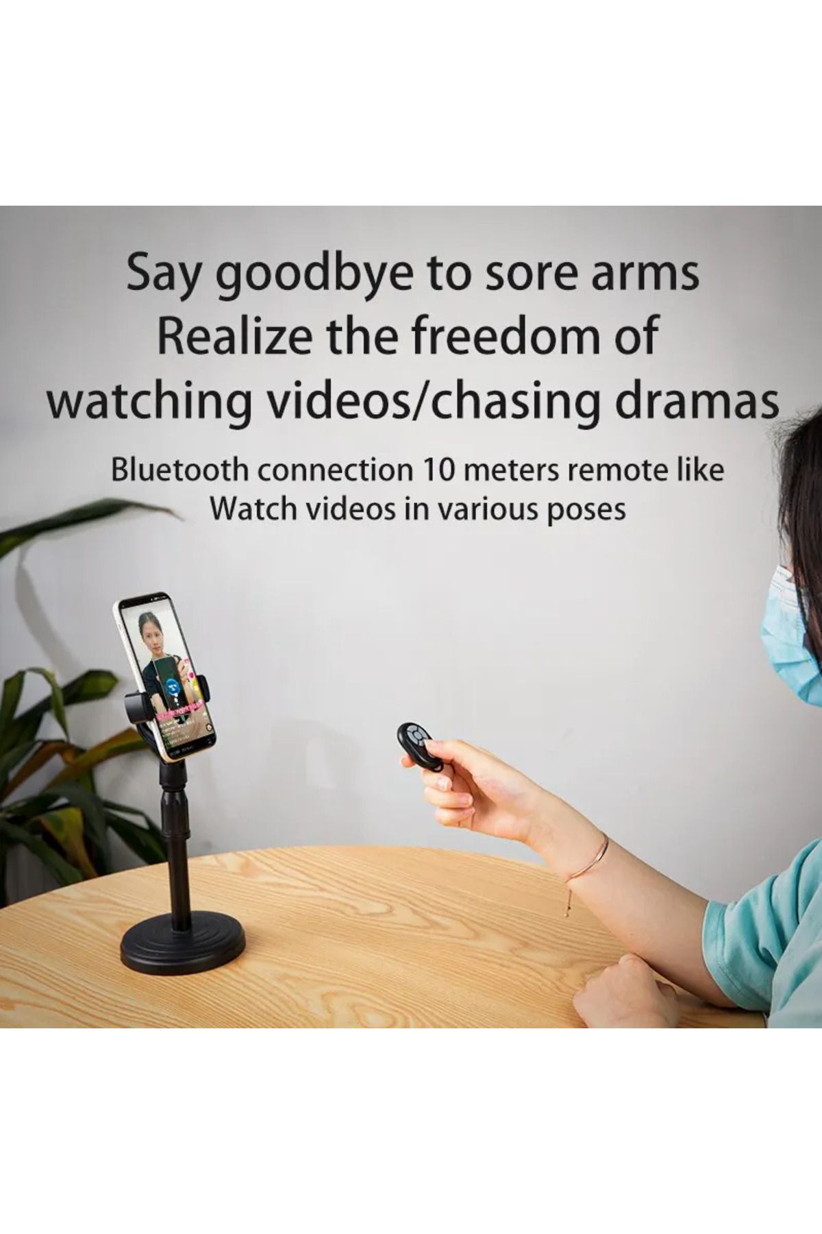 EOENKK-Universal Bluetooth compatible Remote for iPhone Xiaomi Android Phone Control Selfie Stick... 5
