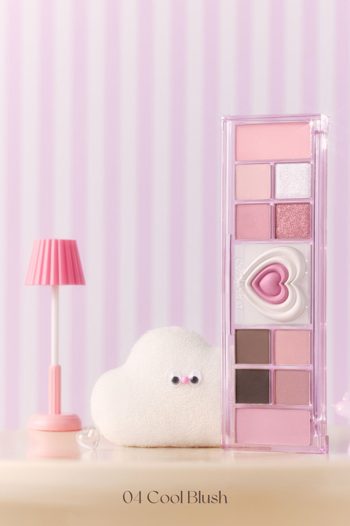 PERIPERA-# 04 Cool Blush Makeup Palette - Multifunctional, All Take Mood Like (Night Perry) 8