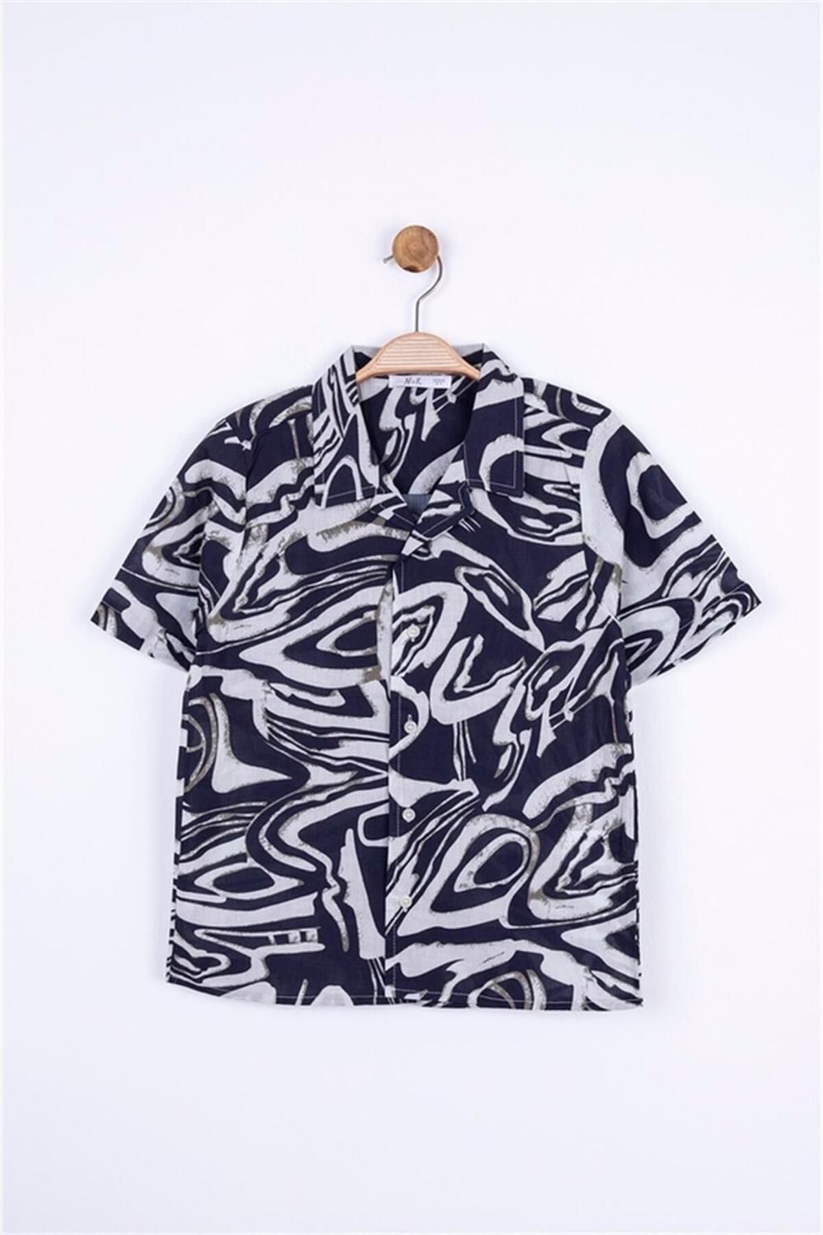 nk kids-Boy's Wave Pattern Shirt 2