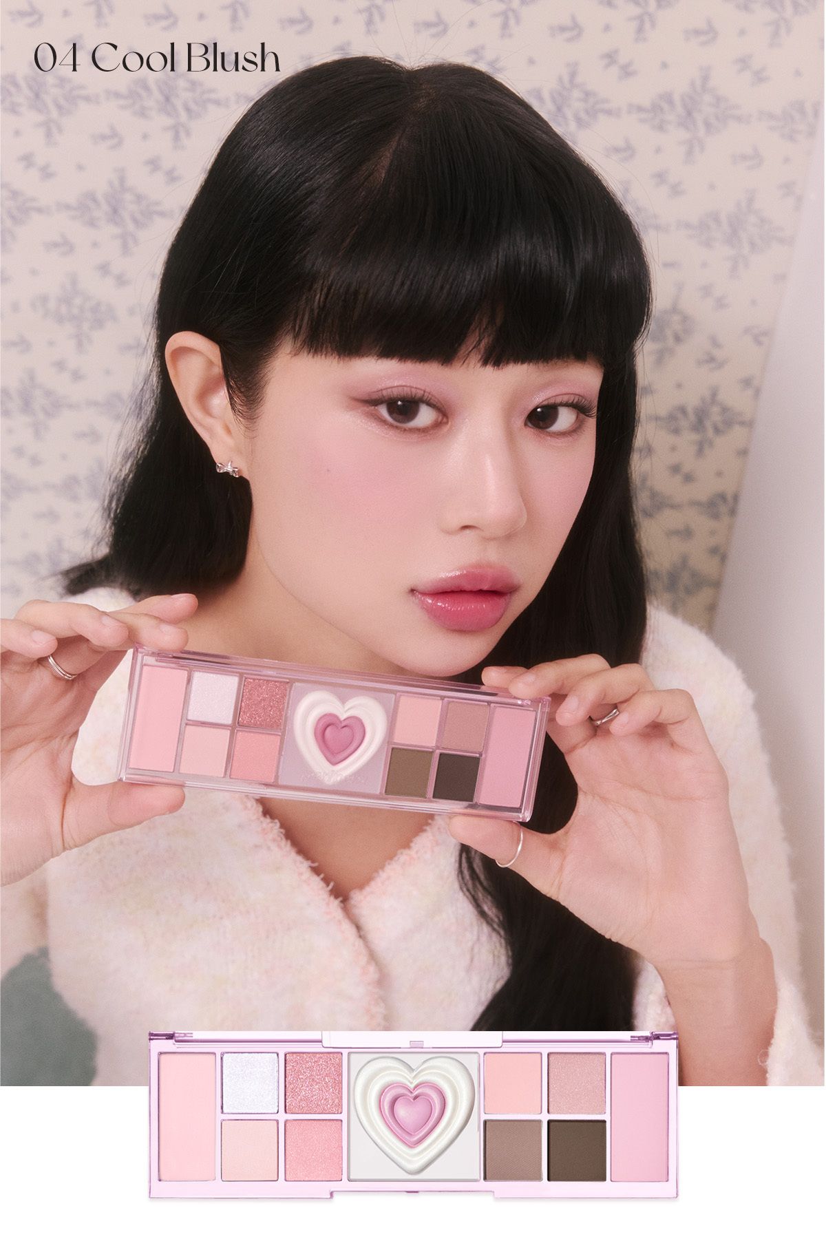 PERIPERA-# 04 Cool Blush Makeup Palette - Multifunctional, All Take Mood Like (Night Perry) 1