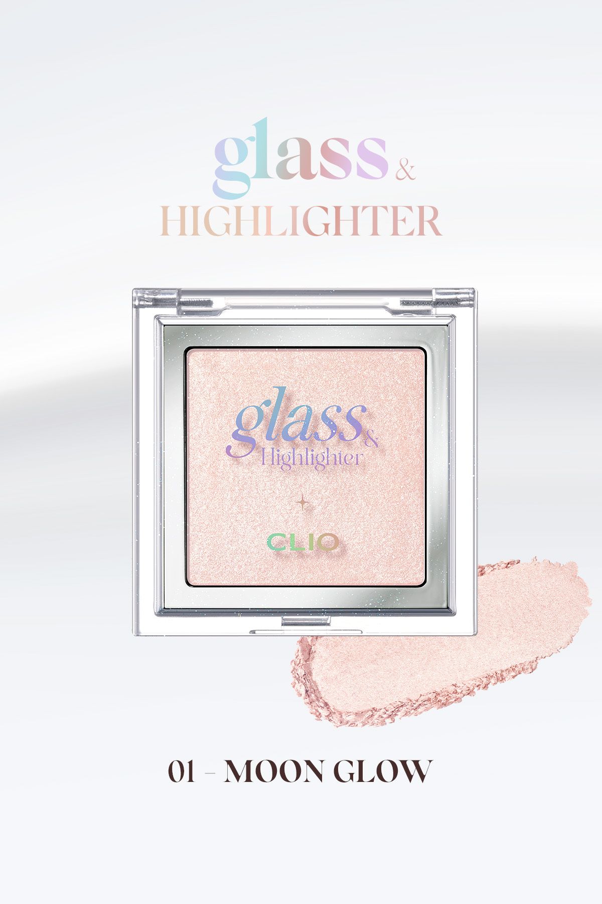 Doğal Görünüm Sunan Pembe Işıltılı Aydınlatıcı CLIO Glass&Highlighter (01 Moon Glow) Luxury Koshort