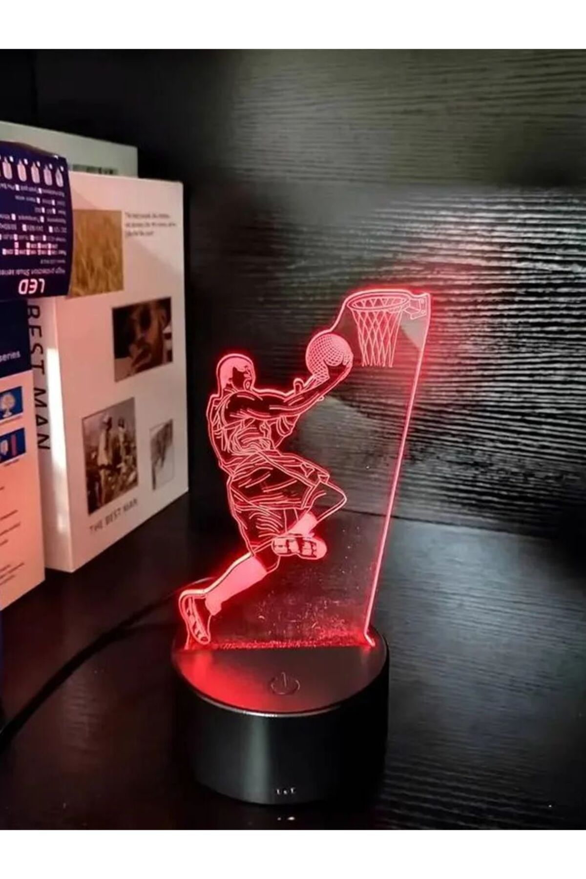 WLFYS-1pc  Basketballl  3D Night Light, 3D Optical Illusion Lamp With Touch, 7-Color Changing Ambient L... 8