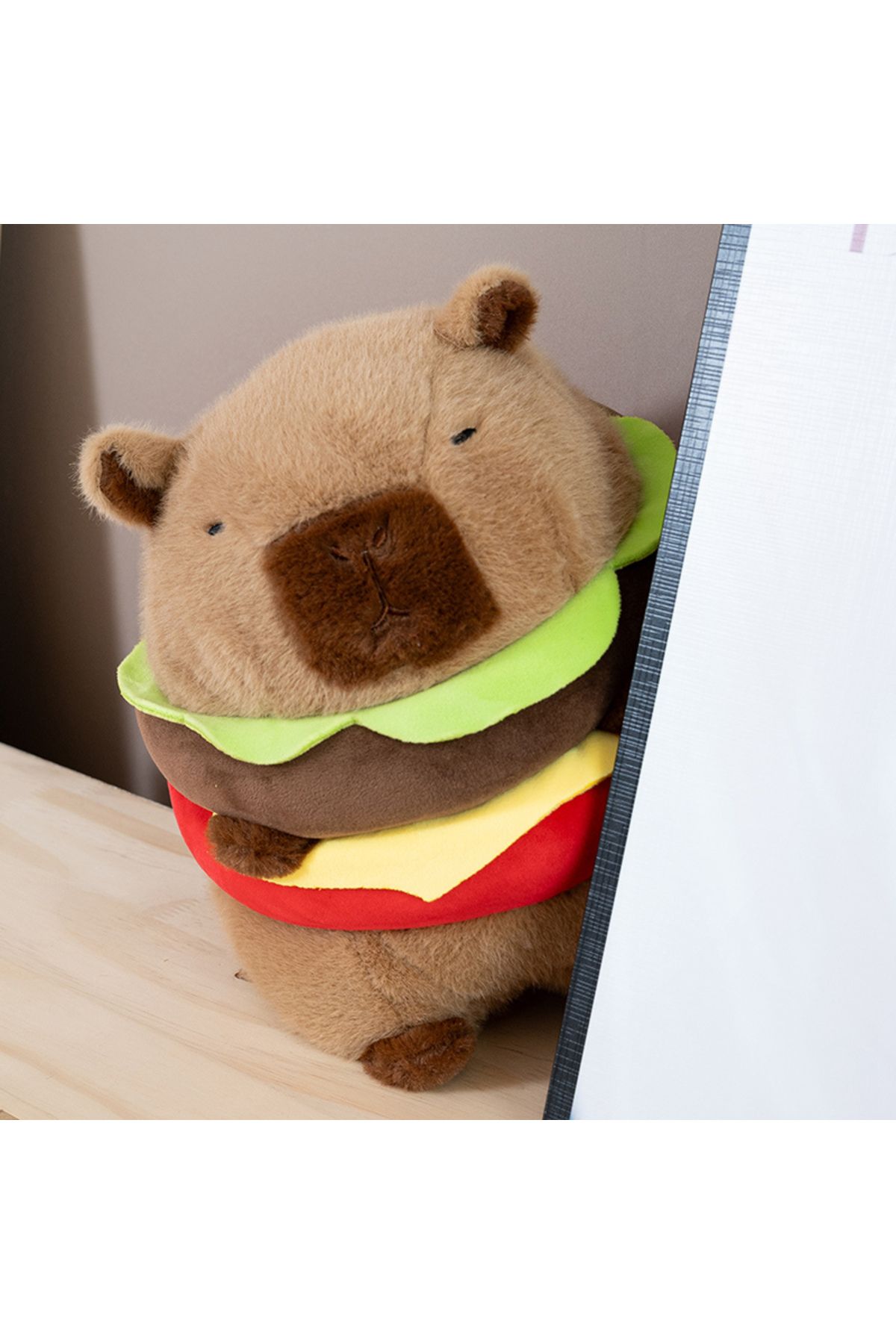Choice-Cute Capybara Burger Plush Toy Creative Combination of Capybara and Burger Soft Pillow Accompany ... 7
