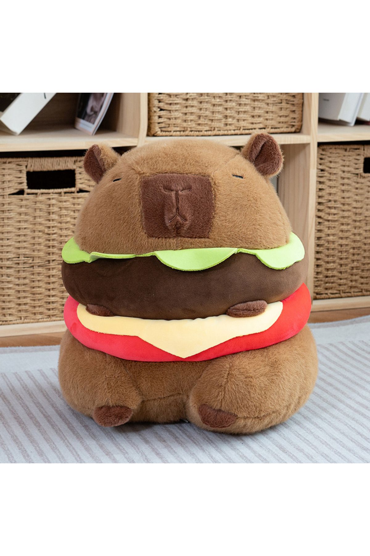 Choice-Cute Capybara Burger Plush Toy Creative Combination of Capybara and Burger Soft Pillow Accompany ... 6