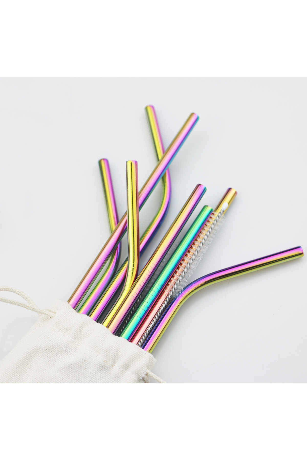 Choice-18/10 Stainless Steel Straw Set Reusable Drinking Straw High Quality Metal Colorful Straw With Cl... 6