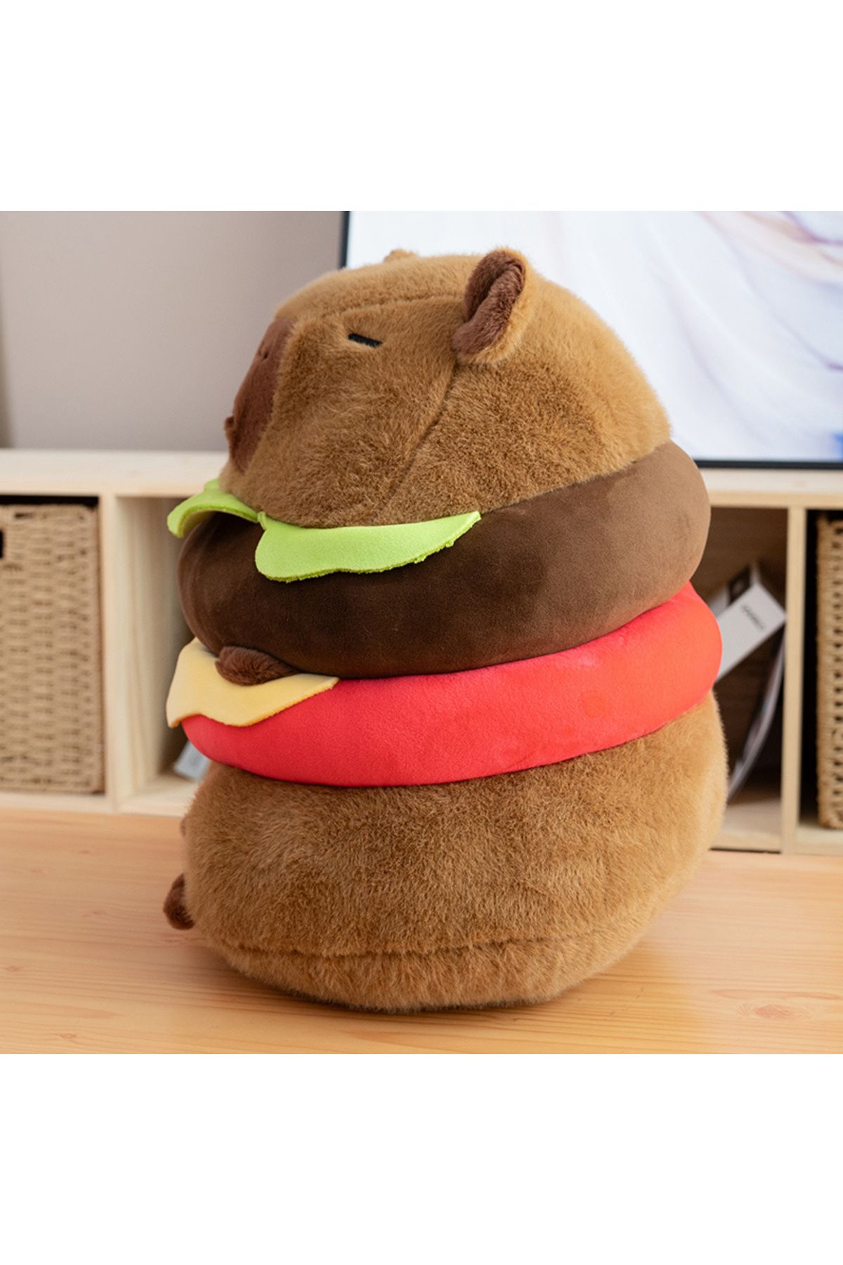 Choice-Cute Capybara Burger Plush Toy Creative Combination of Capybara and Burger Soft Pillow Accompany ... 4