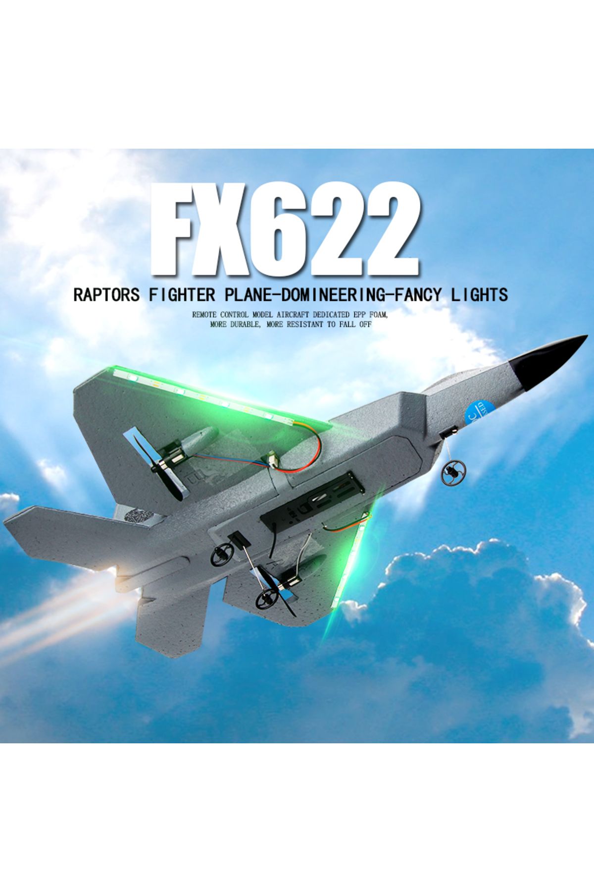 Choice-Fx622 Rc Plane Foam Glider Aircraft Remote Control Aircraft Foam Fixed-Wing Fighter Airplane Outd... 3
