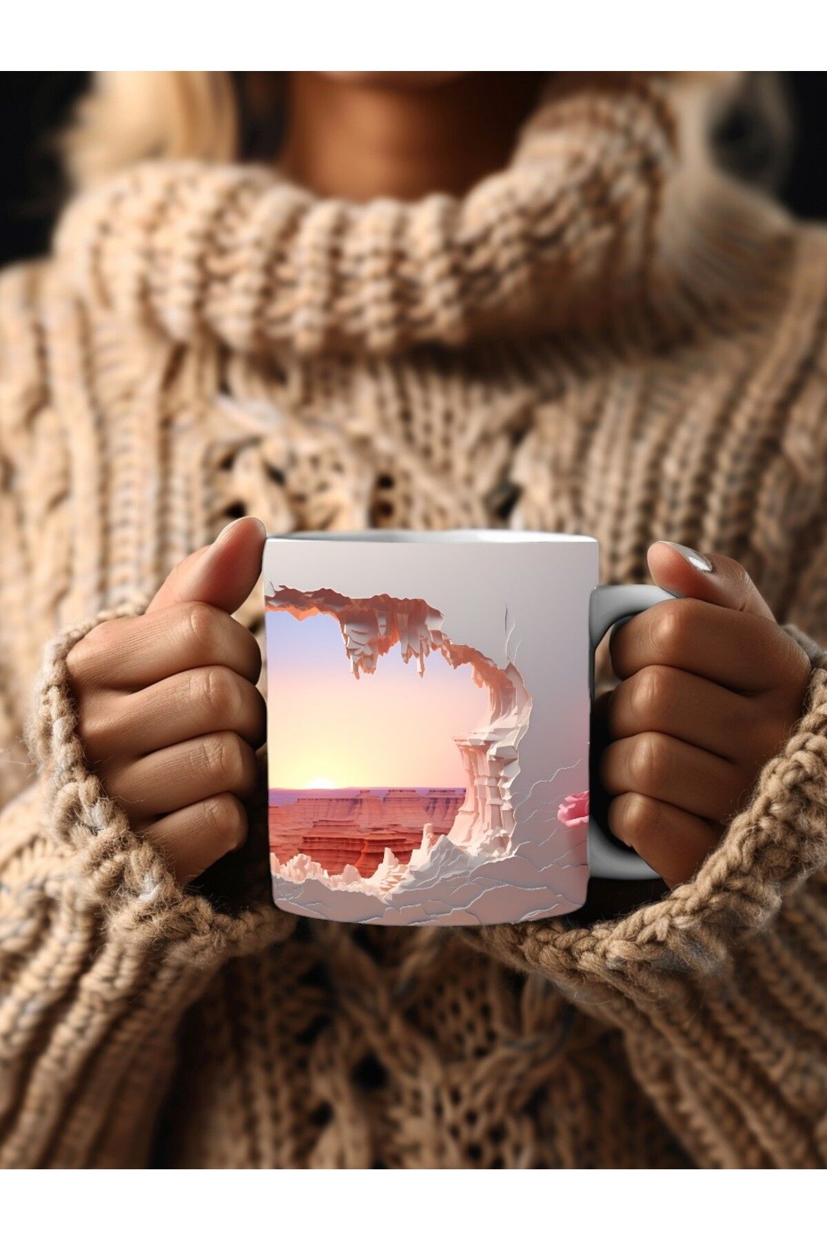 Evion-Scenic Shaped Full Size 3D Design Ceramic Mug - Gift Mug 6