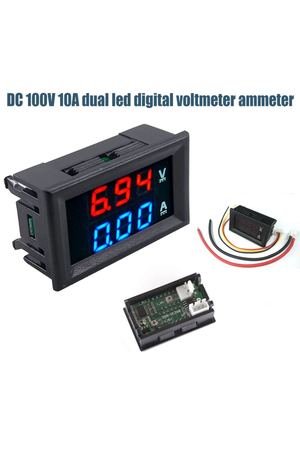 YTDMEN-DSN-VC288 DC 100V 10A Voltmeter Ammeter Blue+Red LED Amp Dual LED Digital displayVolt Meter Gauge... 6