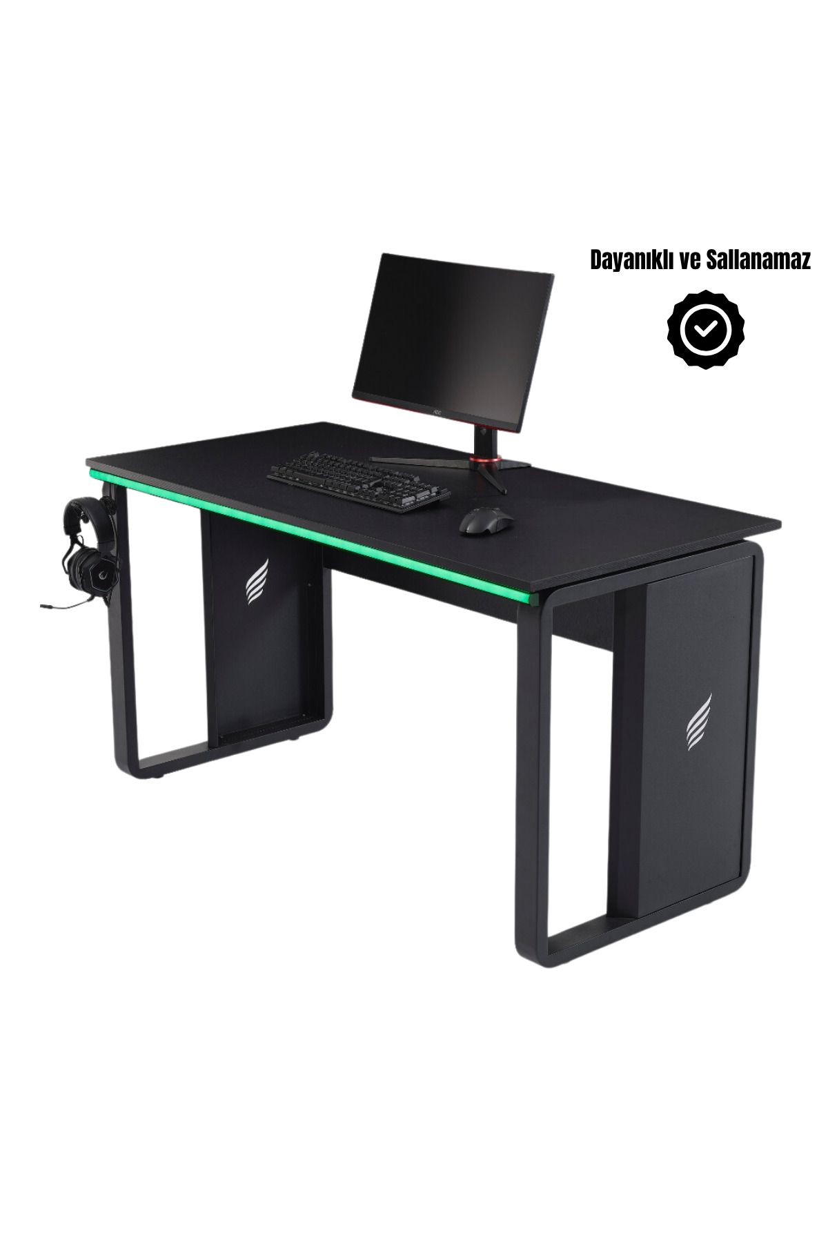 Stepgamer Amiral Rgb Ledli Profesyonel Oyuncu Masası Siyah