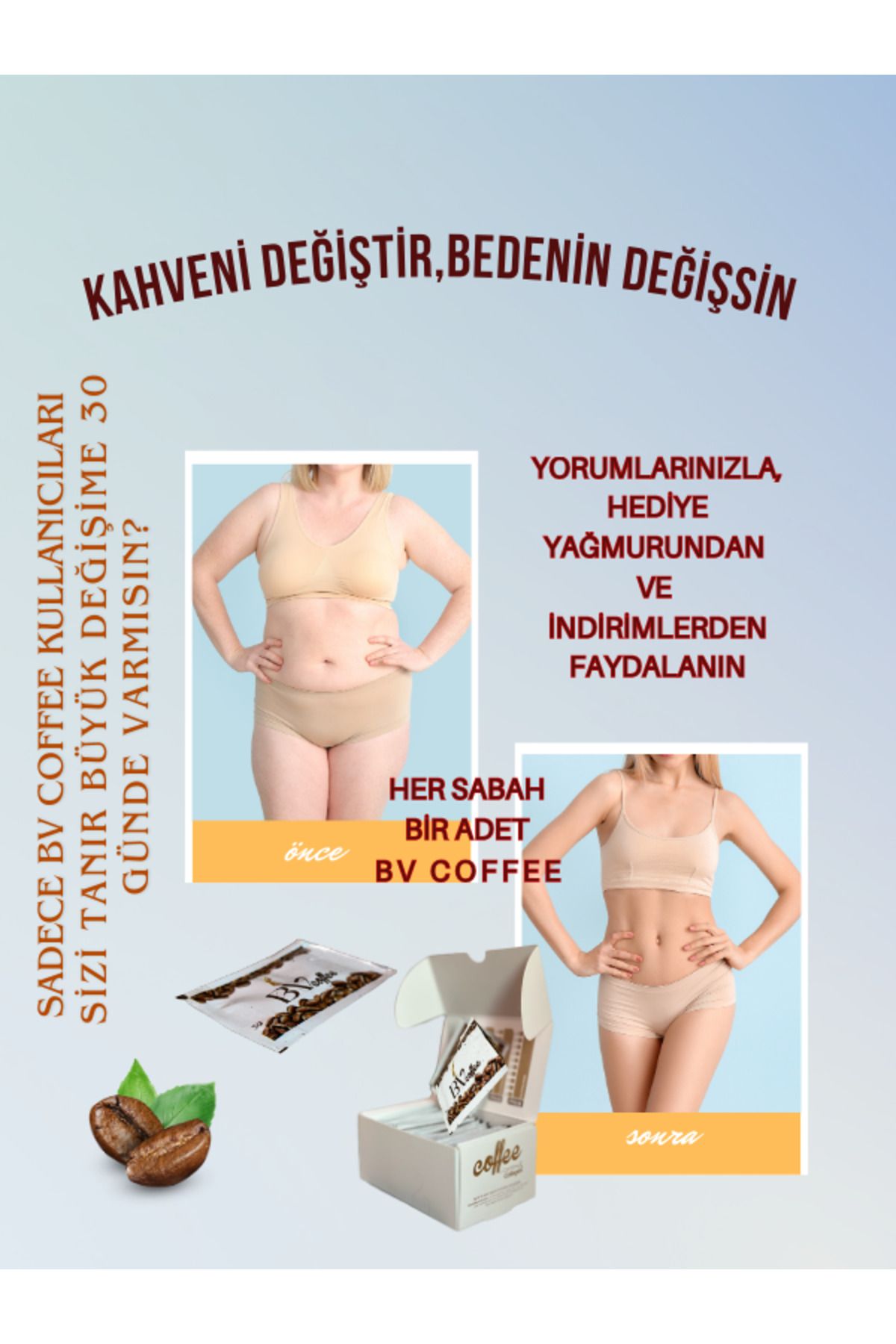 BELGİN VURAL BV Bv Kahveni Değiştir, Bedenin Değişsin. Zayıflama, Kahve, Collagen Belgin Vural