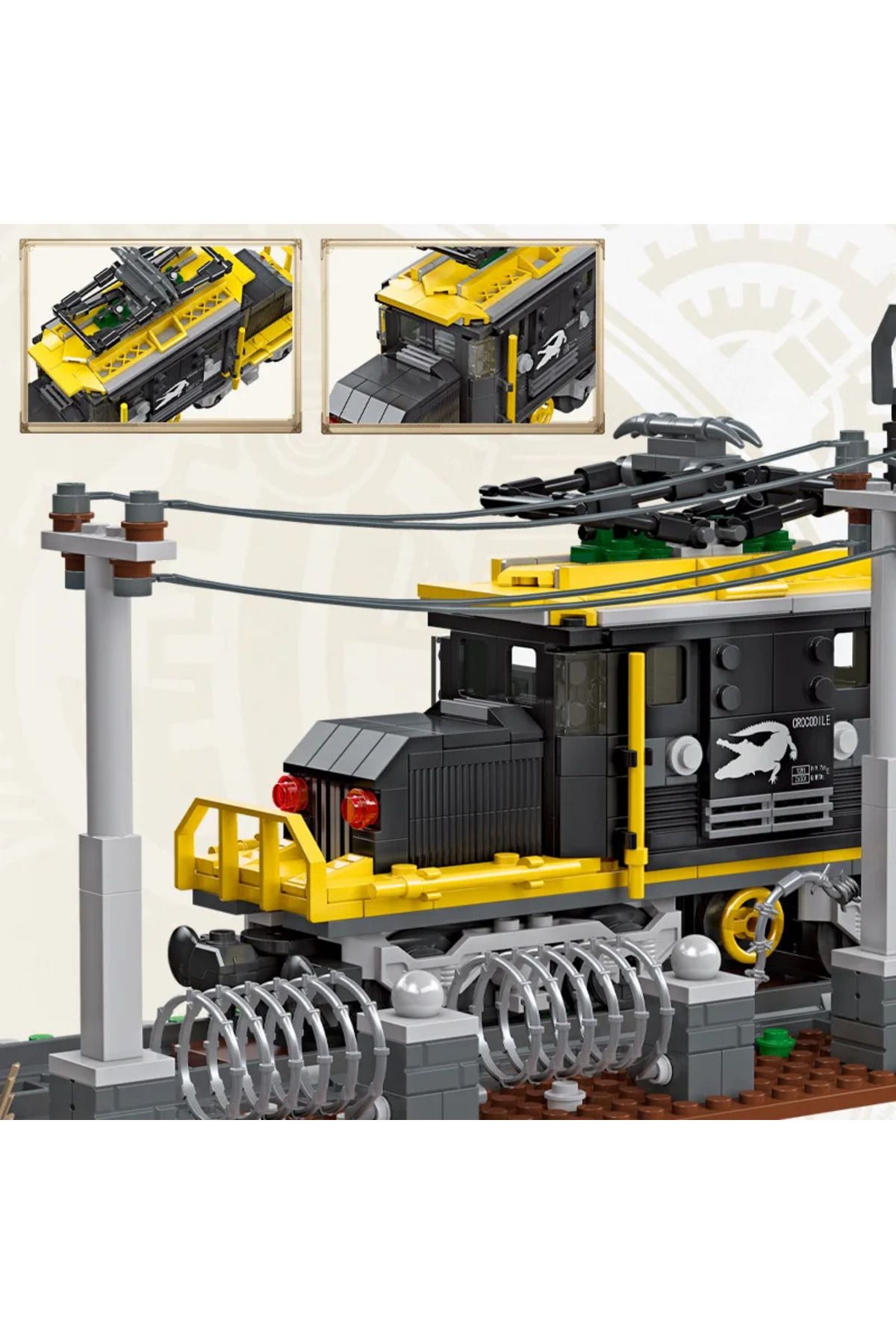 Choice-Train toy crocodile locomotive model plastic small particle intelligence assembling DIY building ... 5